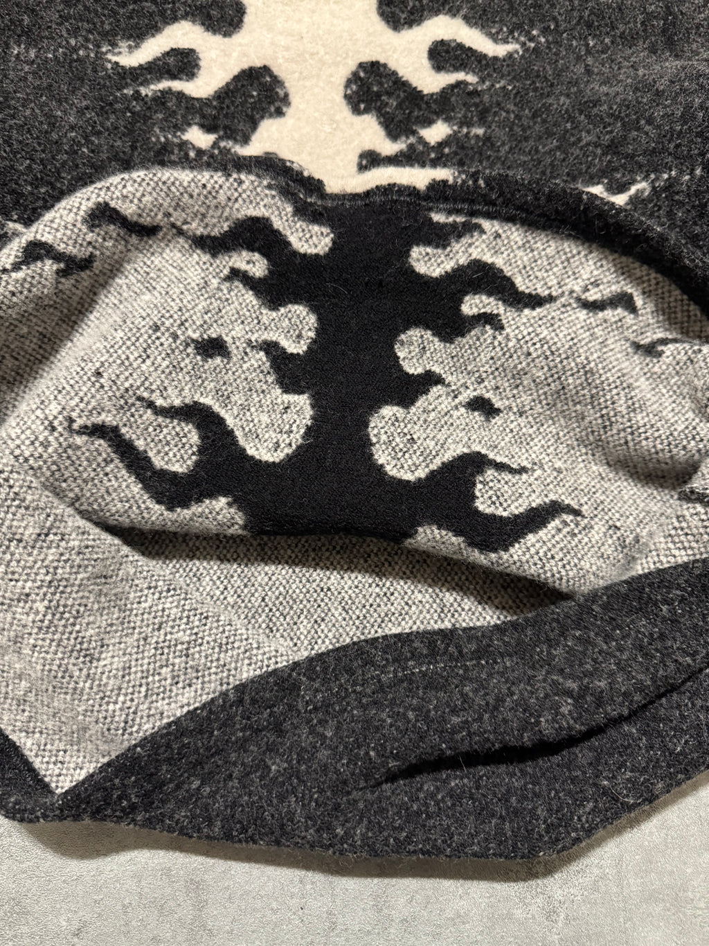 1990s Roberto Cavalli Black Fire High Neck Sweater