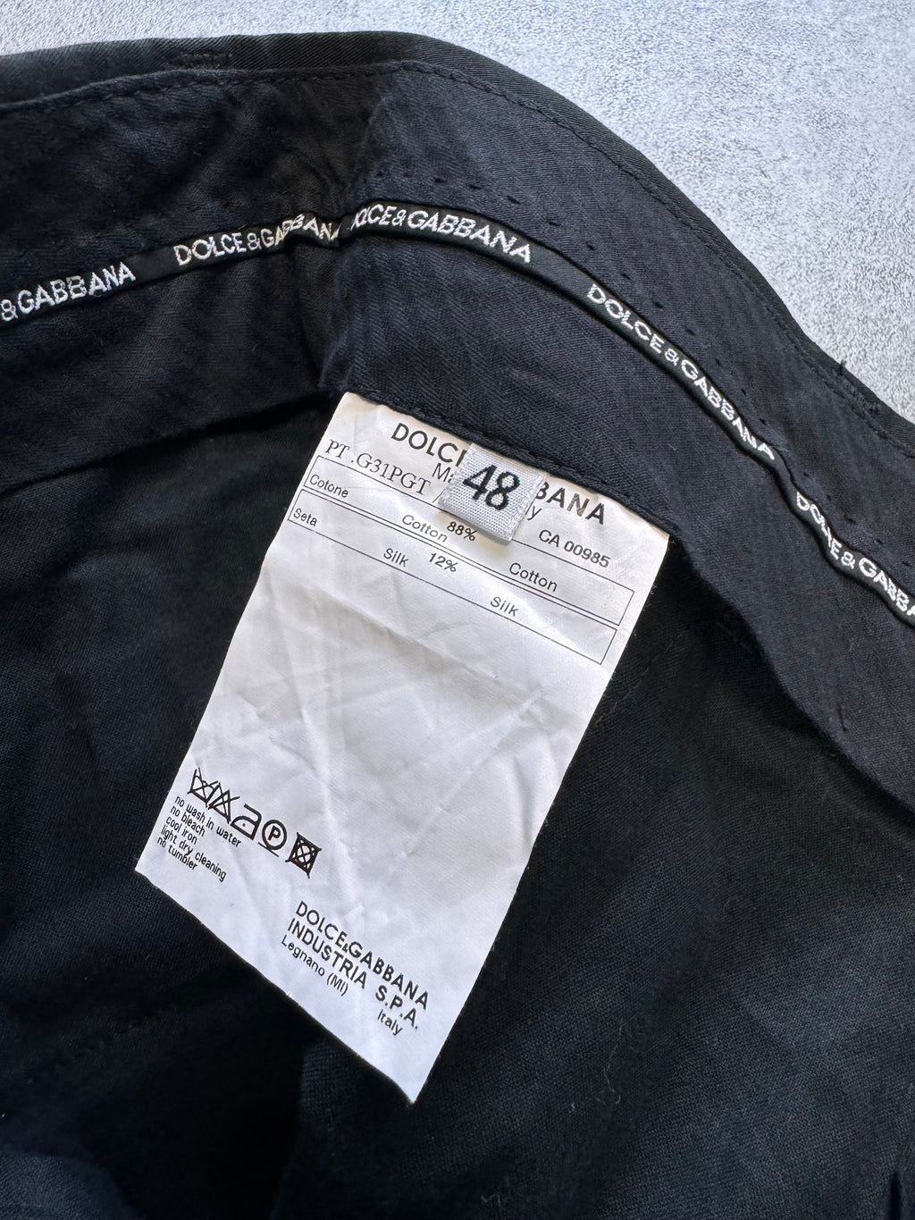 SS2008 Dolce & Gabbana Multi-Pocket Cargo Black Pants