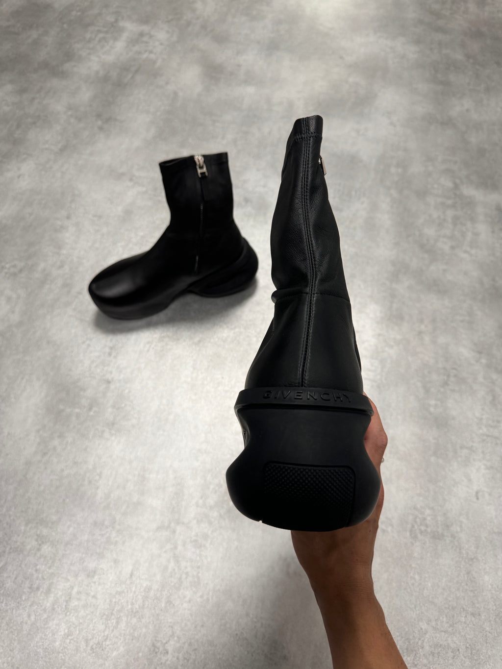 Givenchy G Clog Black Lambskin Ankle Boots