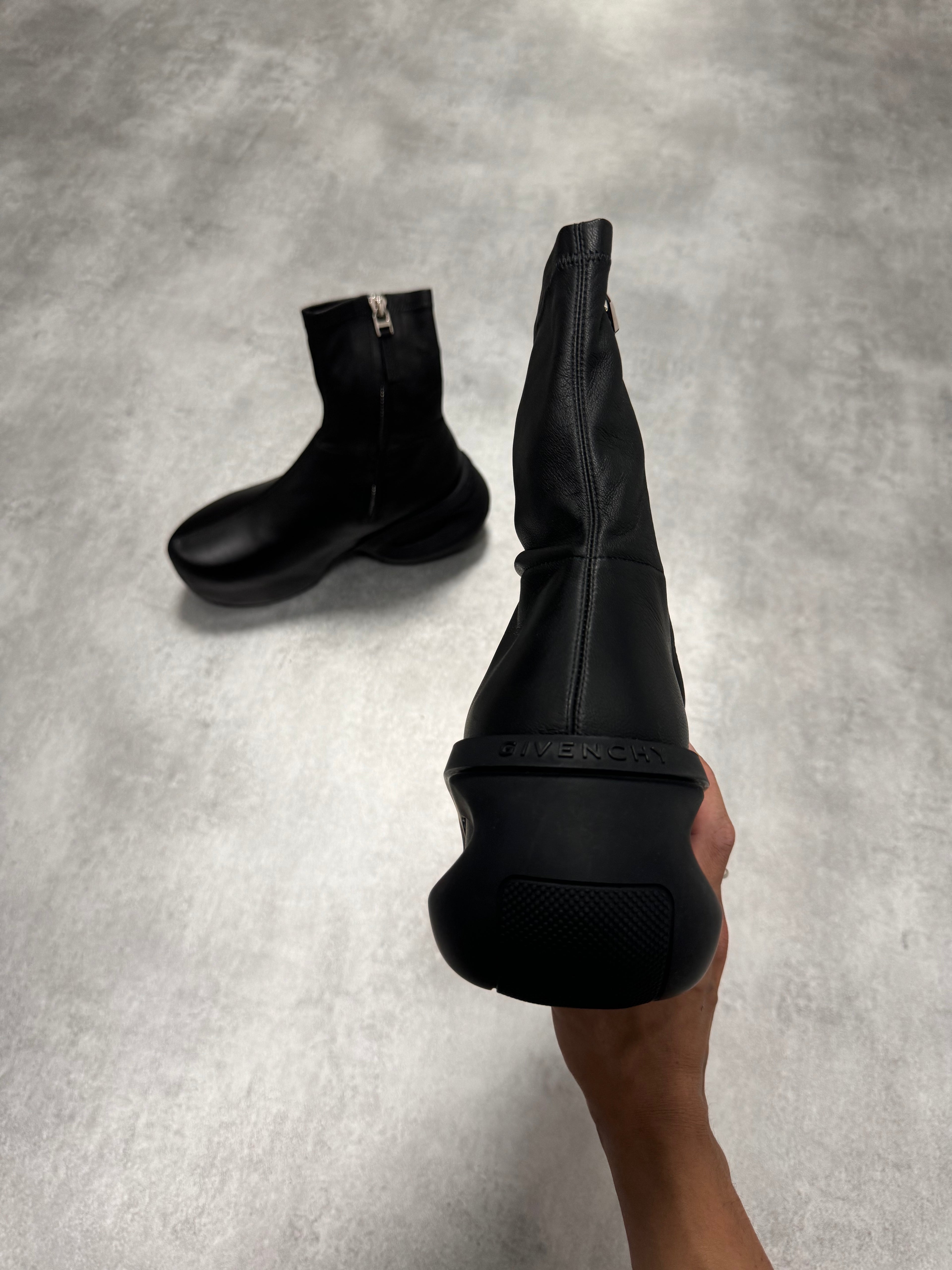 Givenchy G Clog Black Lambskin Ankle Boots