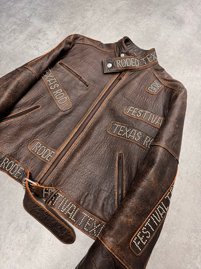 SS2001 Dolce & Gabbana Rodeo Studded Aged Leather Jacket (M/L)