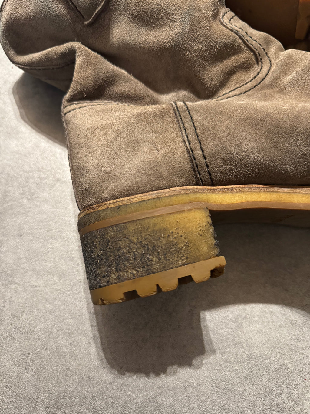 Prada Beige Suede Leather Boots
