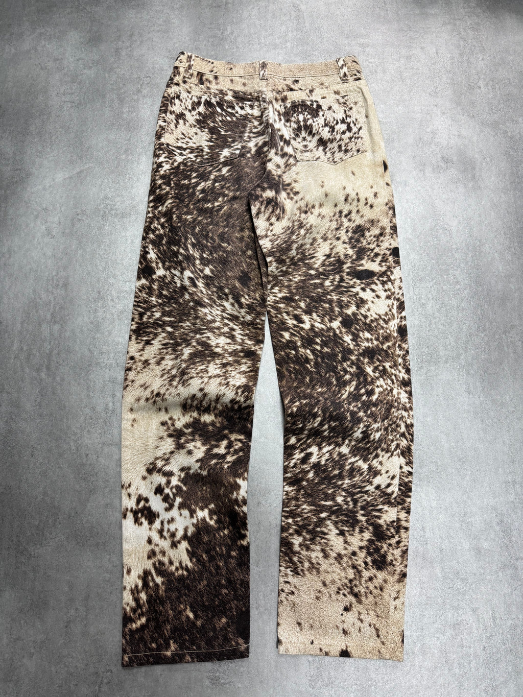 FW1999 Roberto Cavalli Furry Cowprint Movement Pants