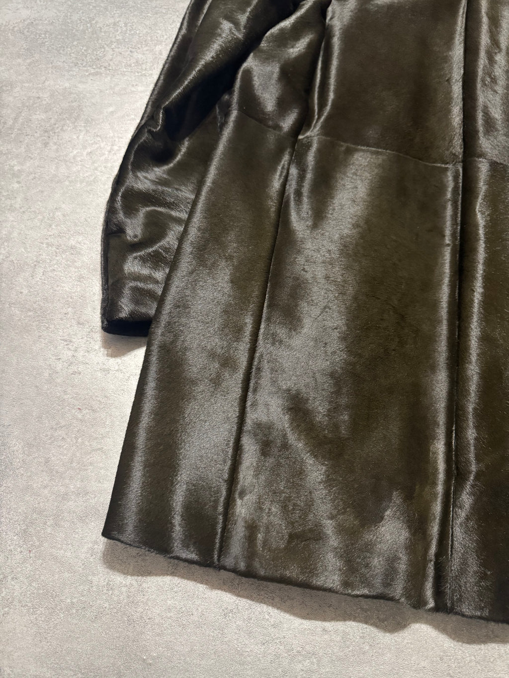 Marni Fur Calf Leather & Wool Long Jacket