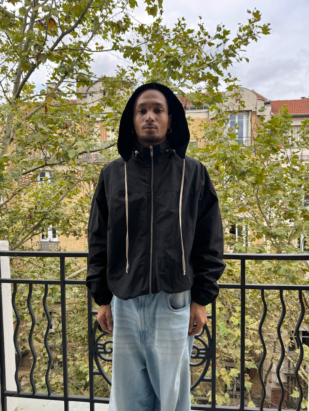 SS2018 Rick Owens Black DRKSHDW Hooded Light Cozy Tech Jacket