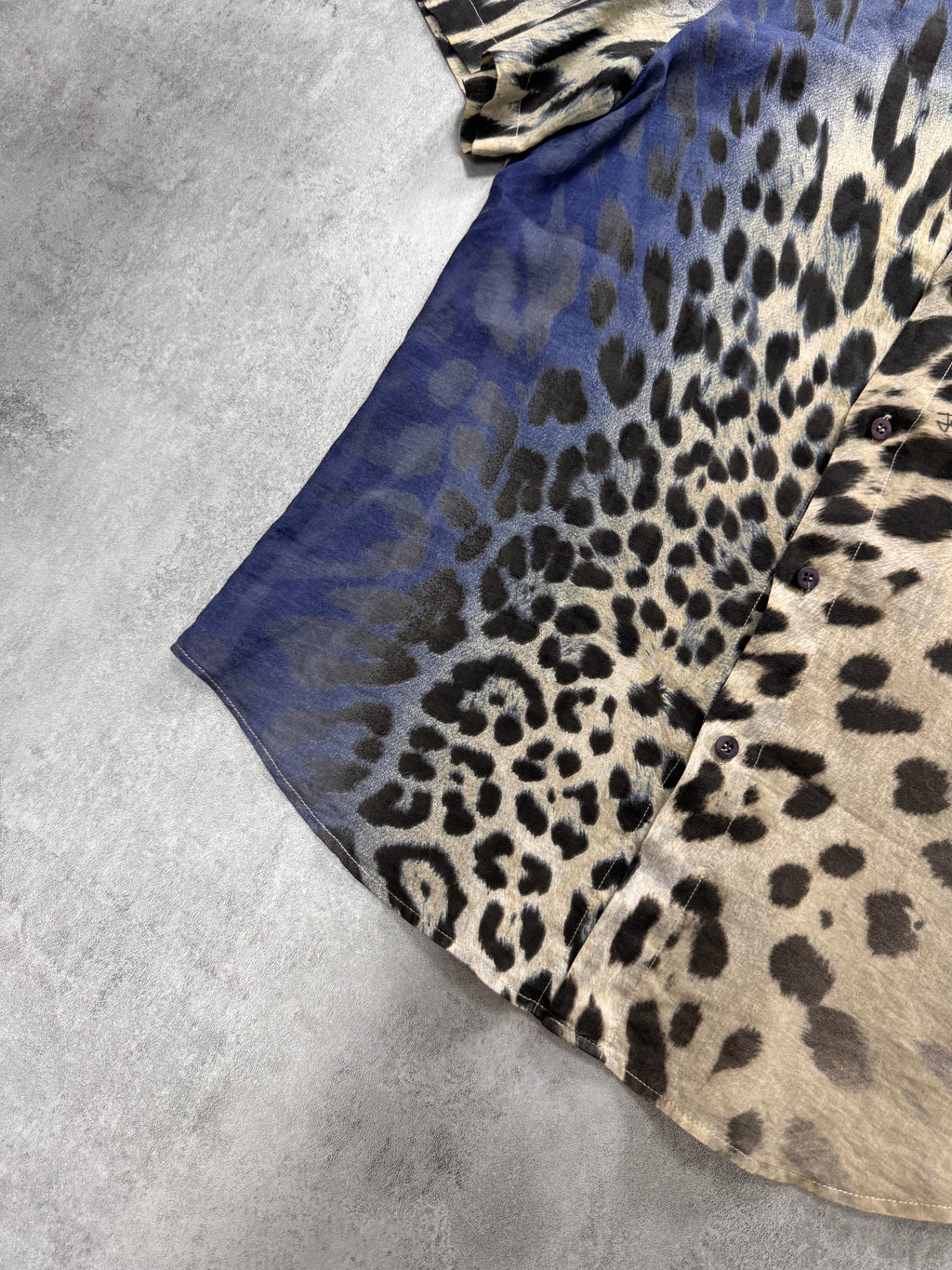 SS2005 Just Cavalli Leopard Ocean Gradient Shirt