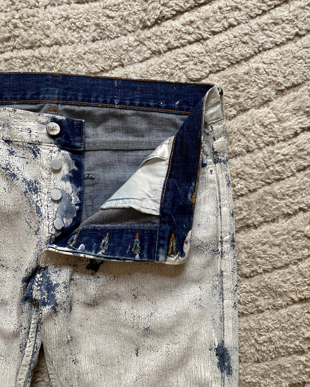 SS04 Maison Margiela x H&M White Painted Jeans RE-EDITION (M)