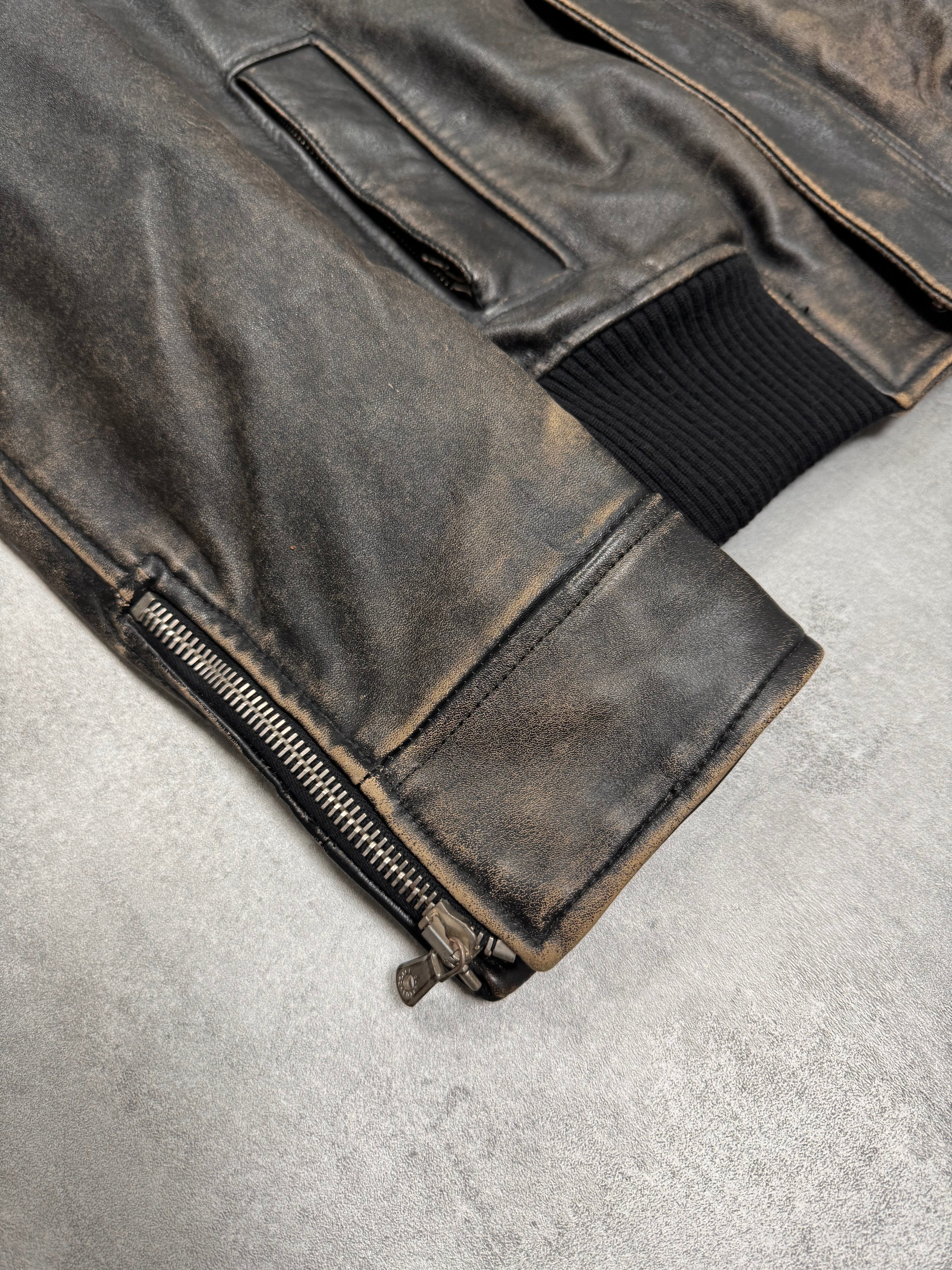 AW2003 Dolce & Gabbana Aged Horse Leather Jacket