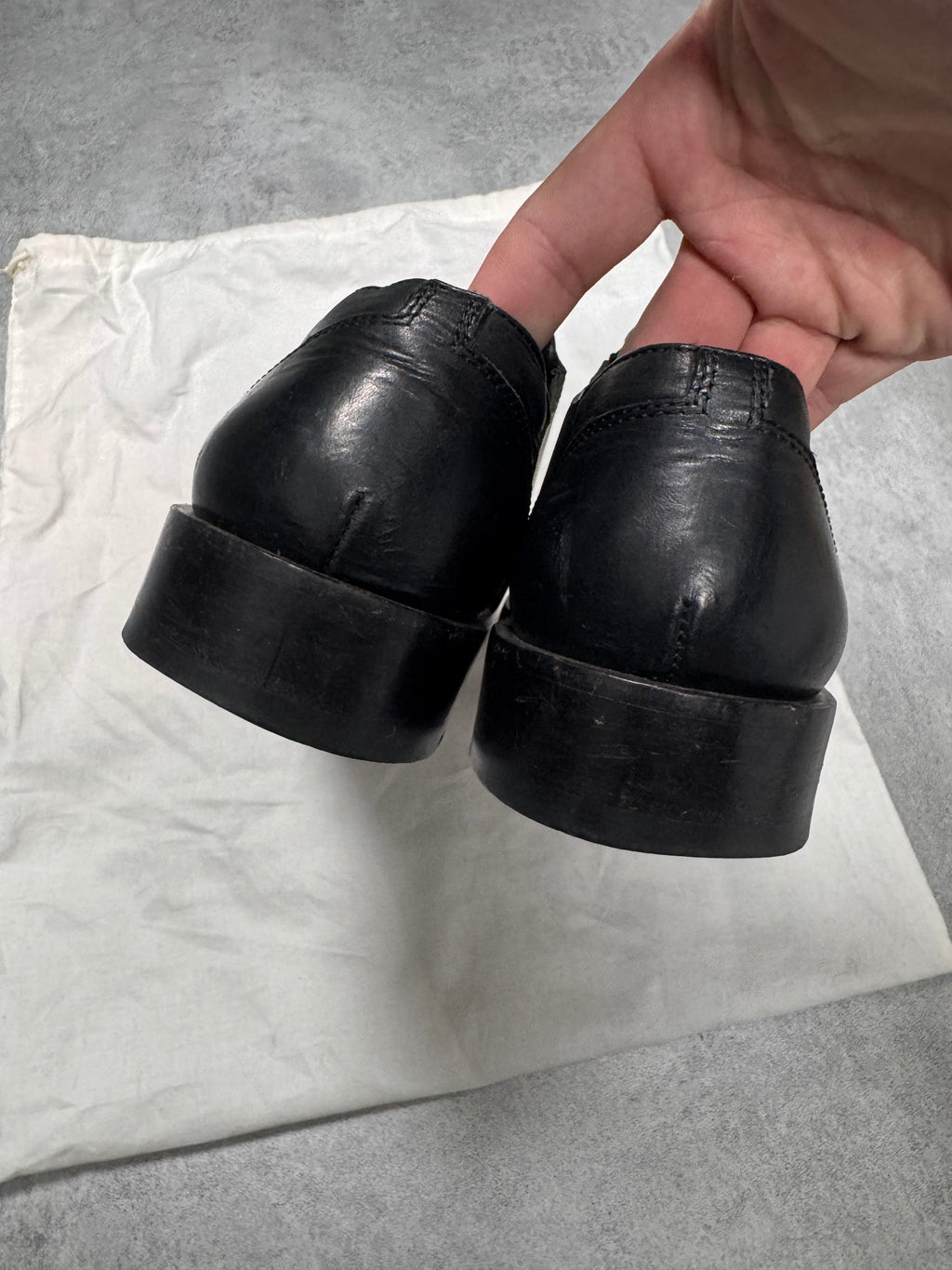 Balenciaga Steel Nails Black Leather Shoes