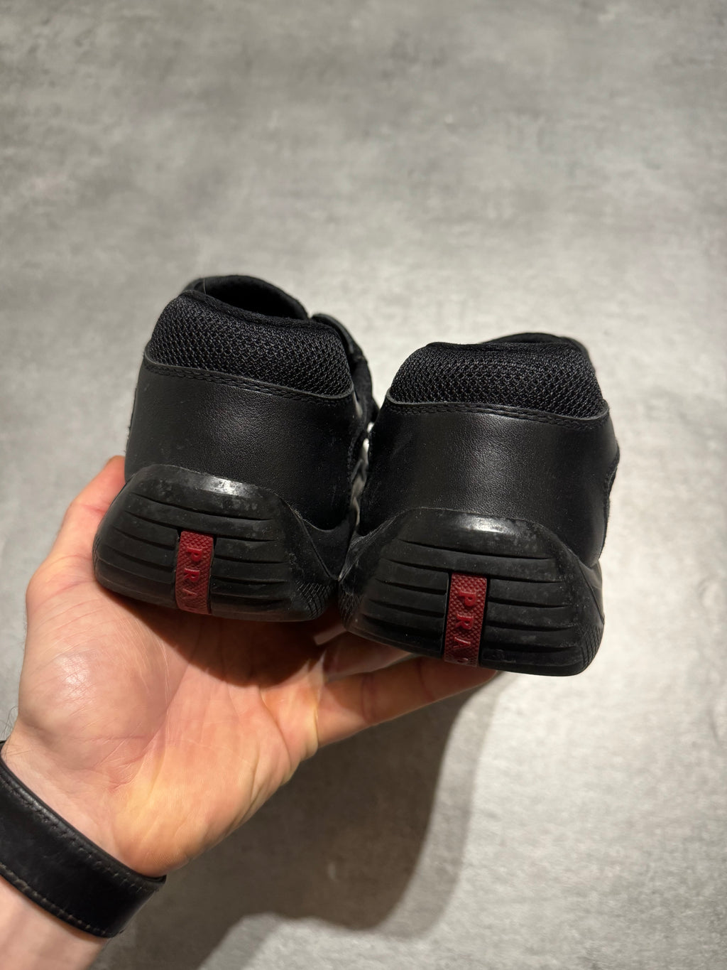 Prada America's Cup Scratch Black Leather (46,5) - 5