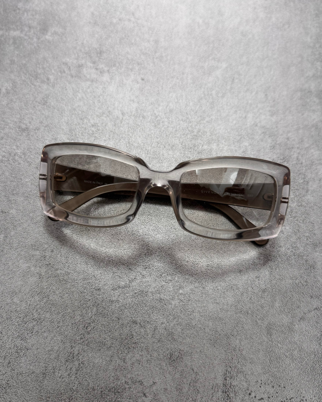 2000s Givenchy Transparent Rectangle Sunglasses