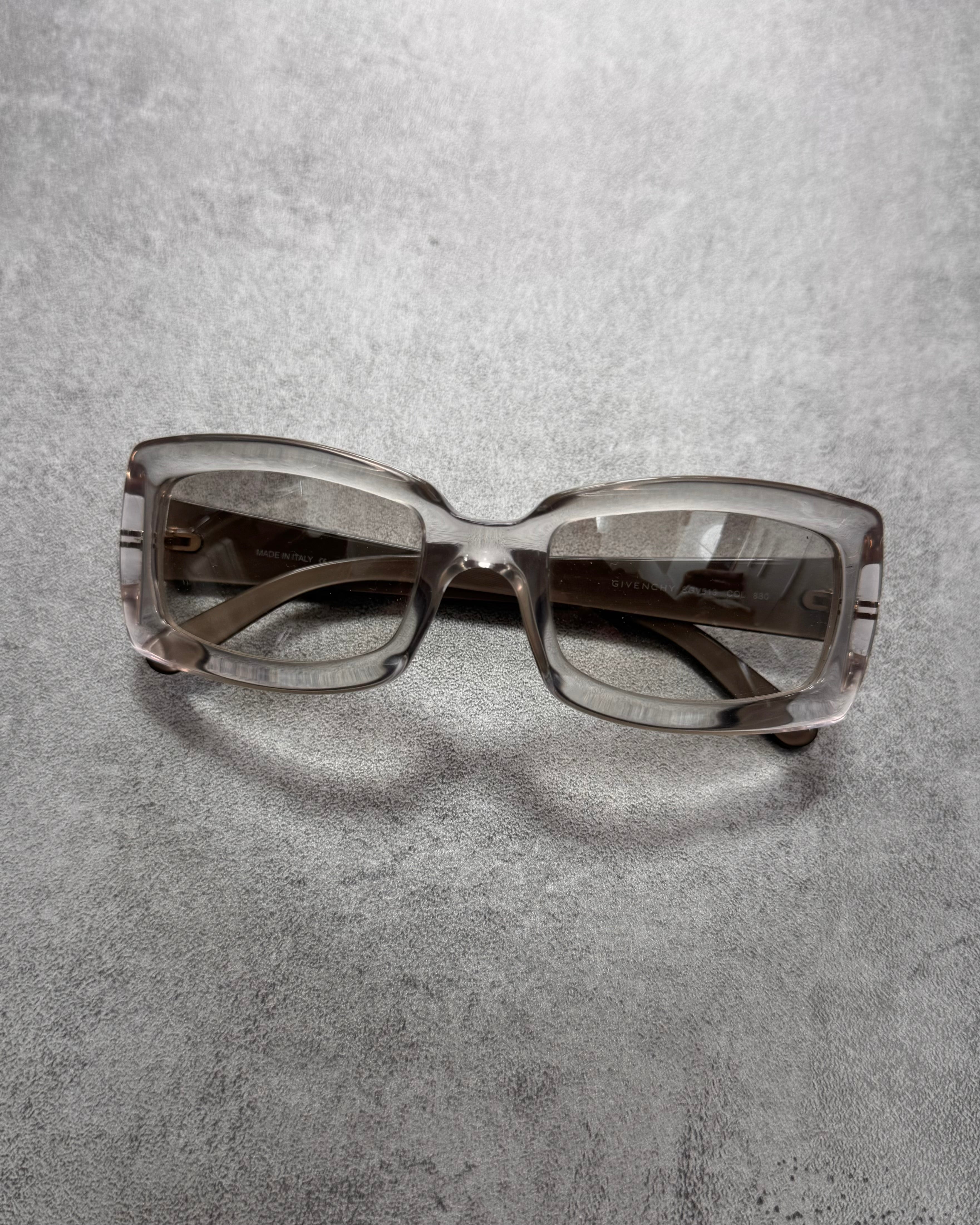 2000s Givenchy Transparent Rectangle Sunglasses