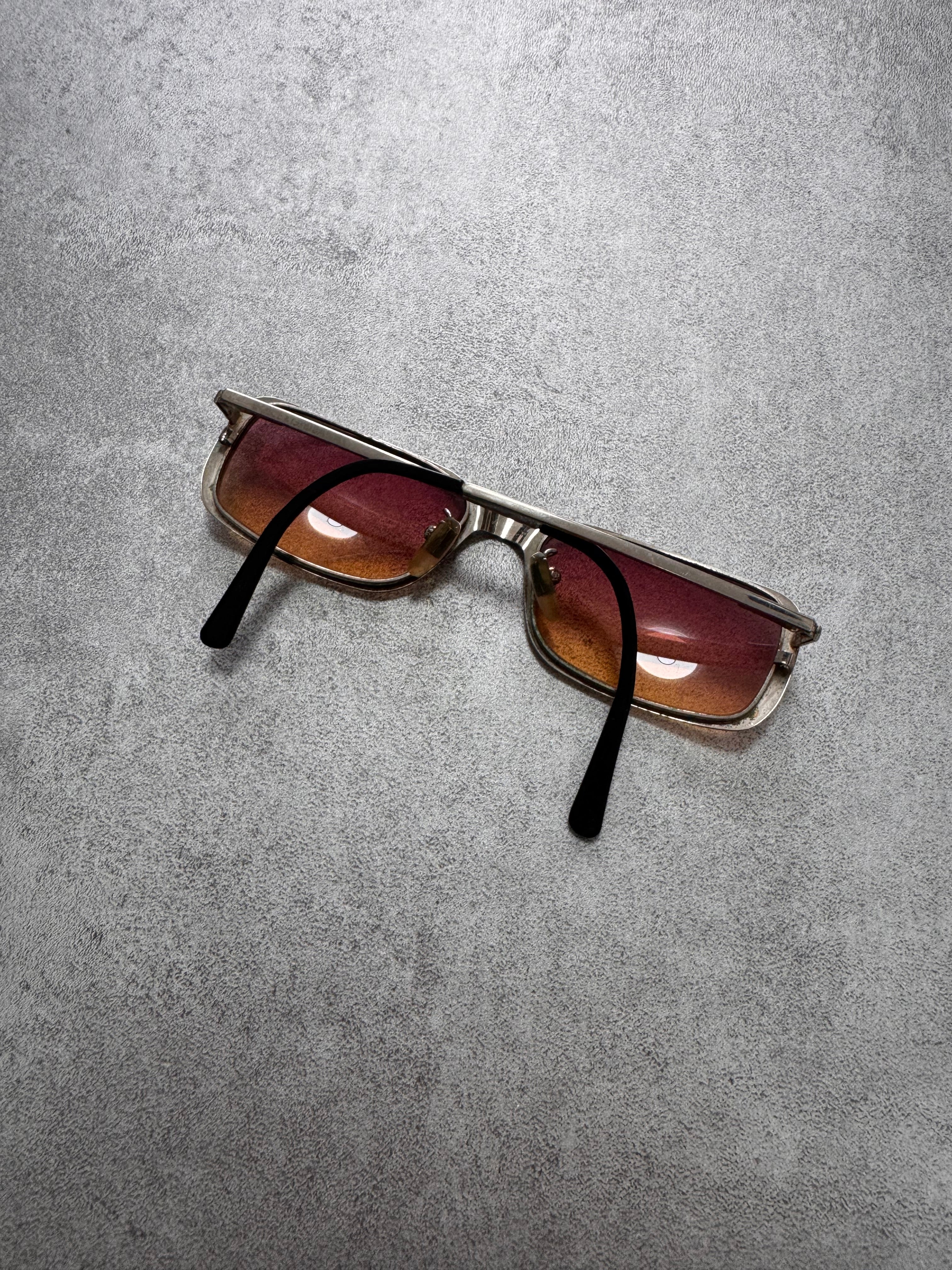 2000s Dolce & Gabbana Sunset Metallic Rectangle Sunglasses