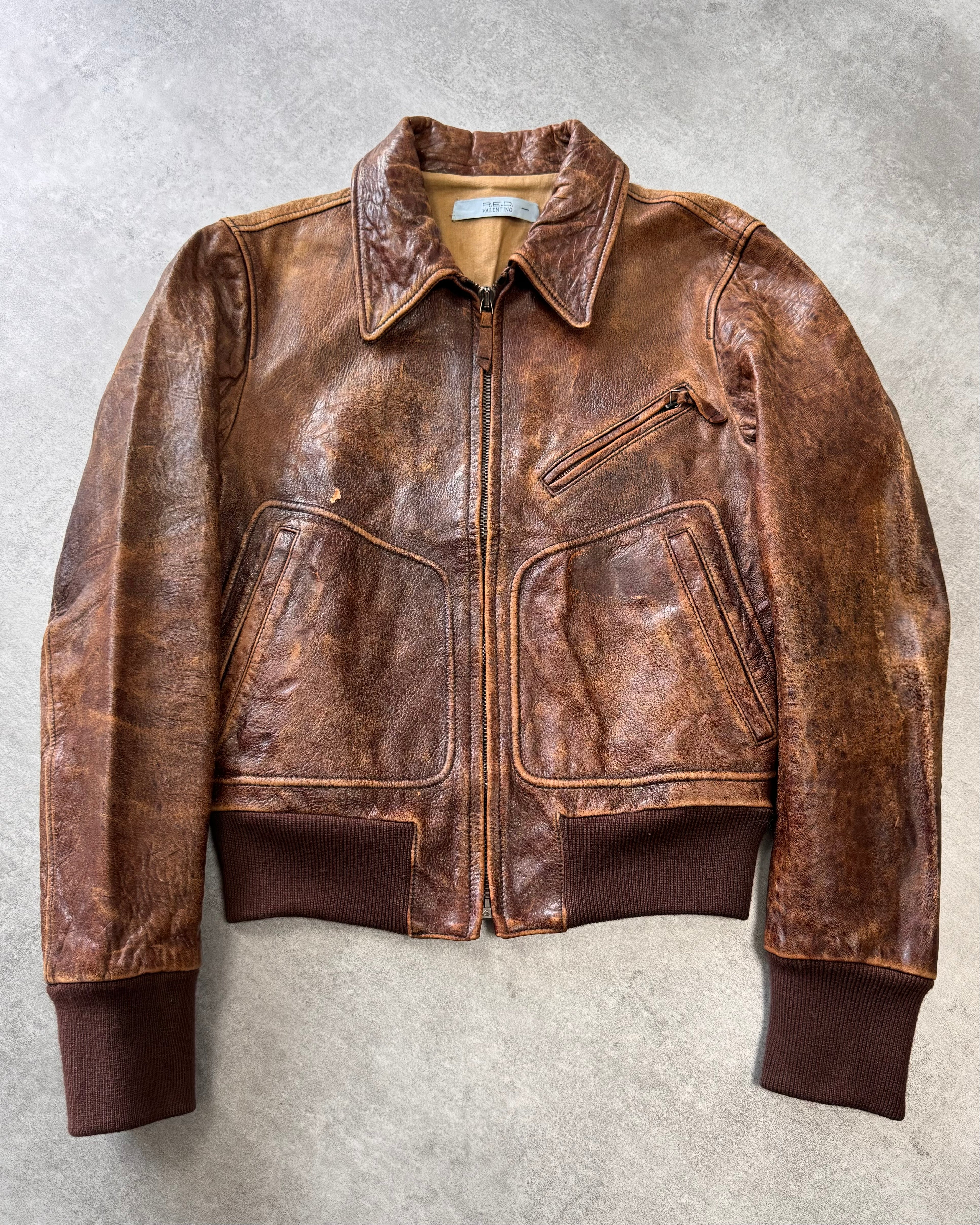 AW2007 Valentino Studded Bomber Leather Jacket