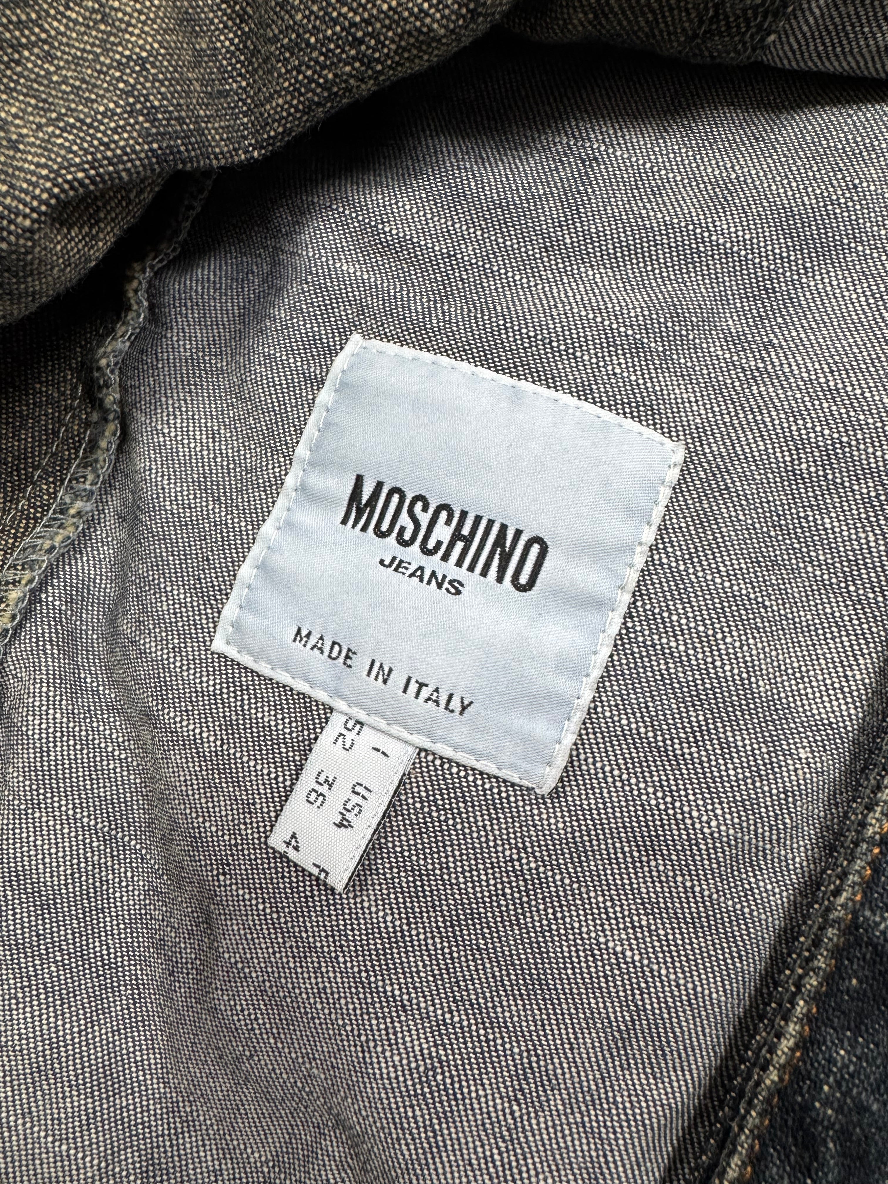 2000s Moschino Layered Faded Denim Jacket & Jeans Set