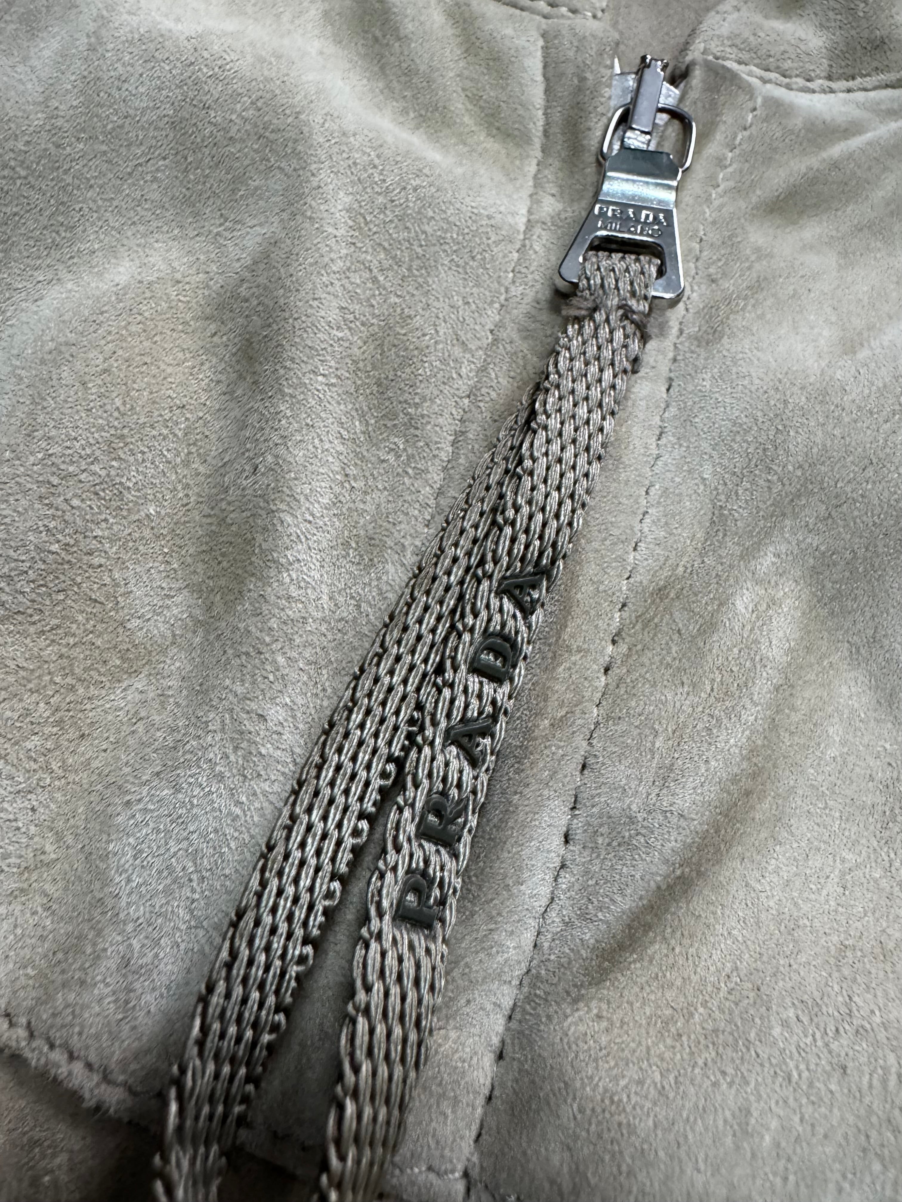 SS2009 Prada Beige Suede Leather Jacket