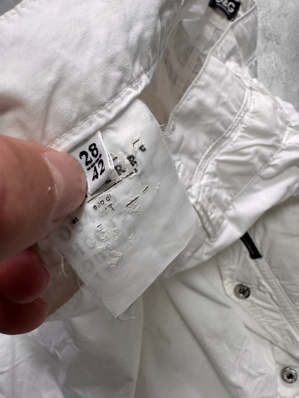 SS2004 Dolce & Gabbana Soft White Cargo Flared Pants