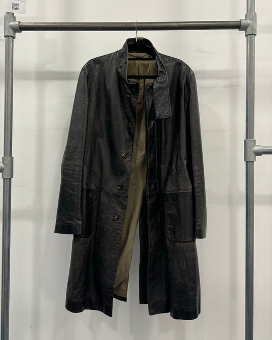 AW2000 Roberto Cavalli Leather Trench Coat (M)