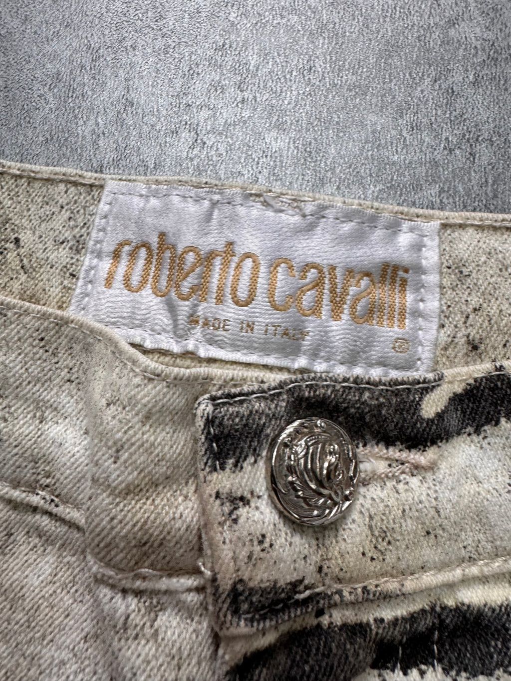 2000s Roberto Cavalli Zebra Marble Pants