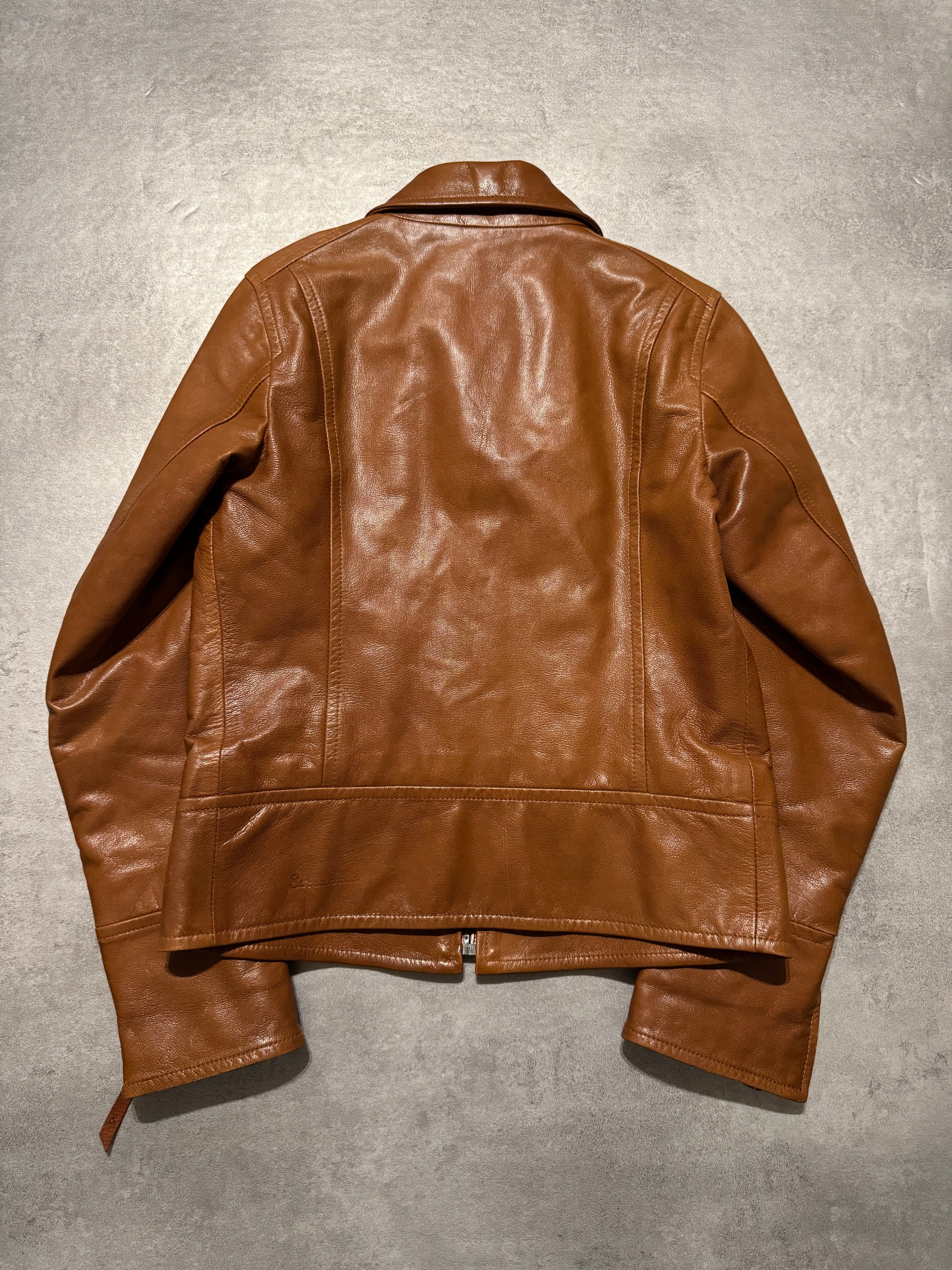 2000s Dolce & Gabbana Camel Leather Jacket
