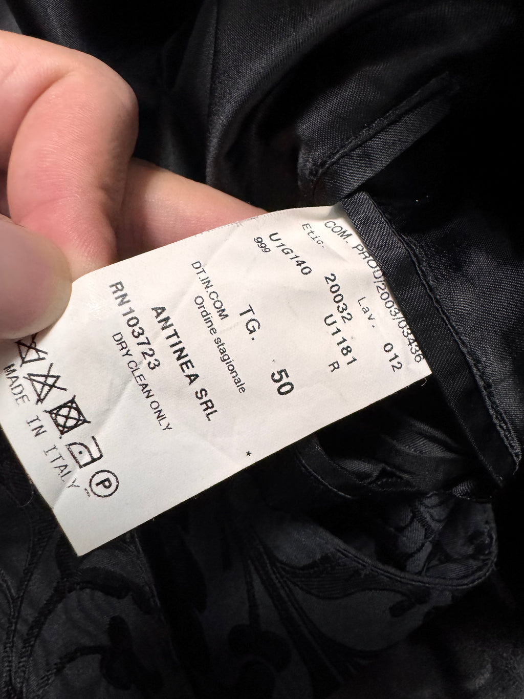 AW2003 Emporio Armani Asian Flowers Black Jacket