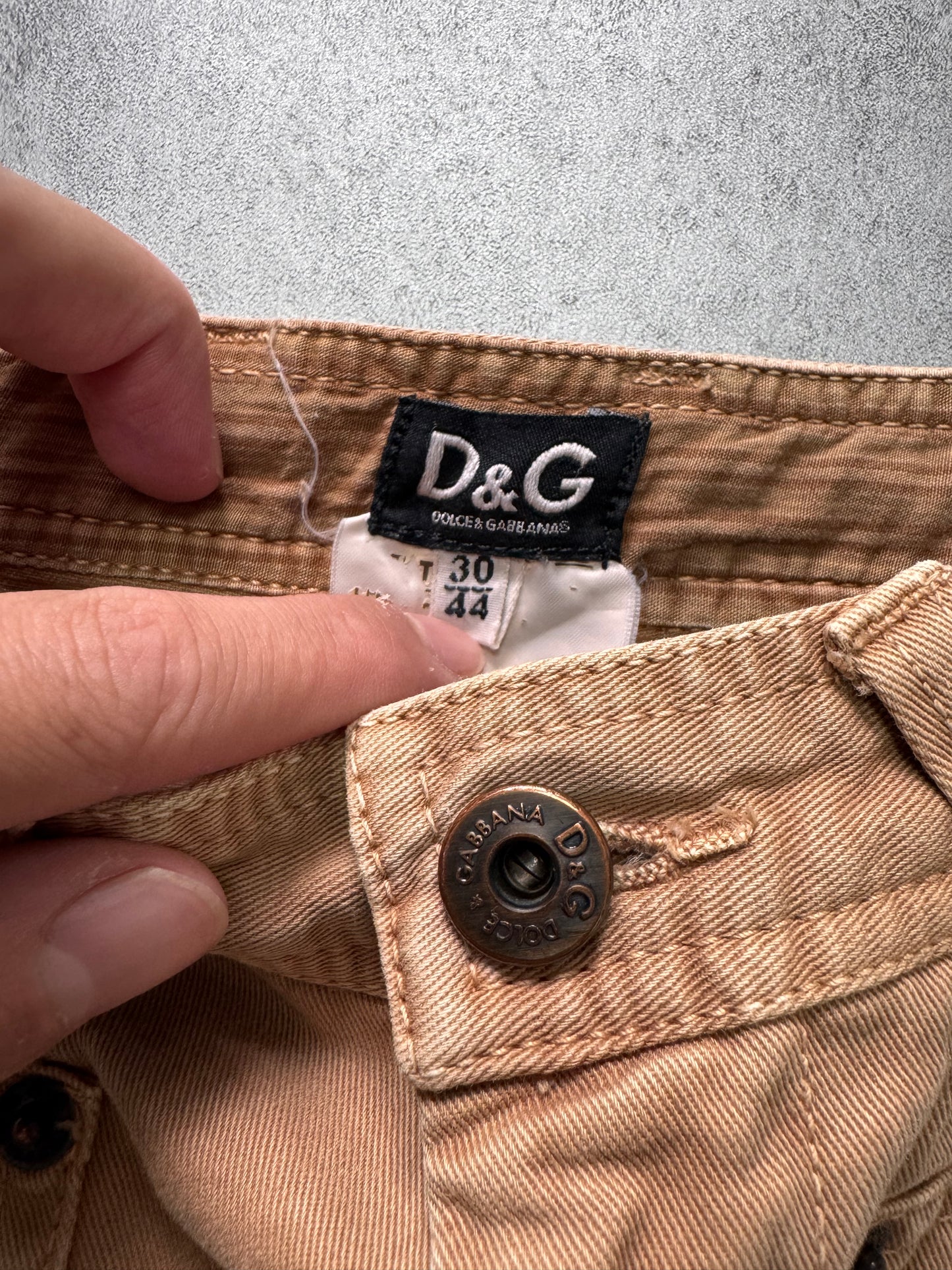 2000s Dolce & Gabbana Carpenter Beige Pants (S)