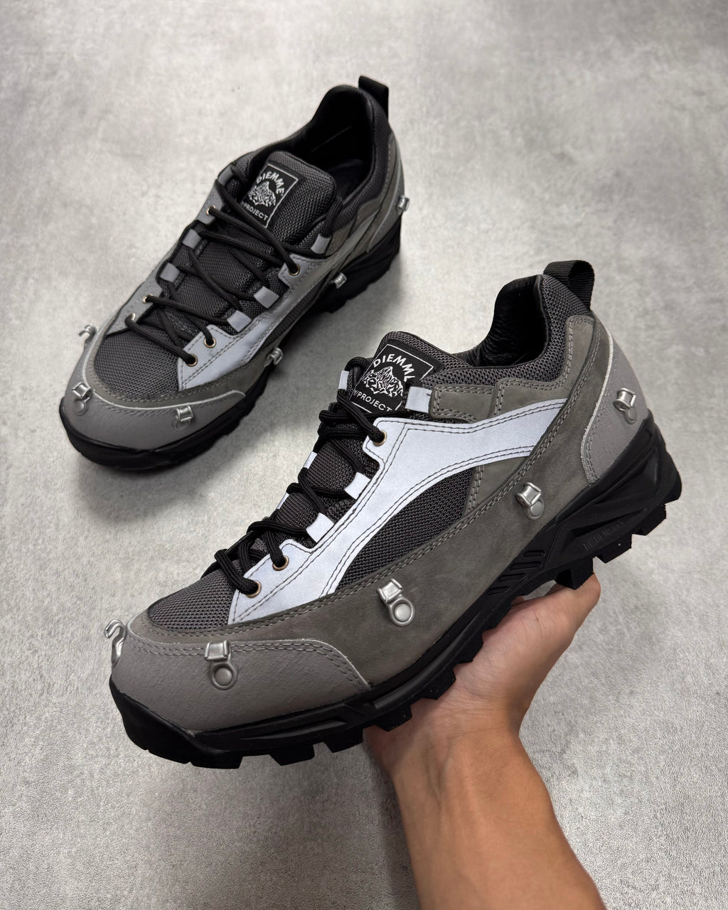 Y/Project x Diemme Silver Grey Grappa Hiker Shoes