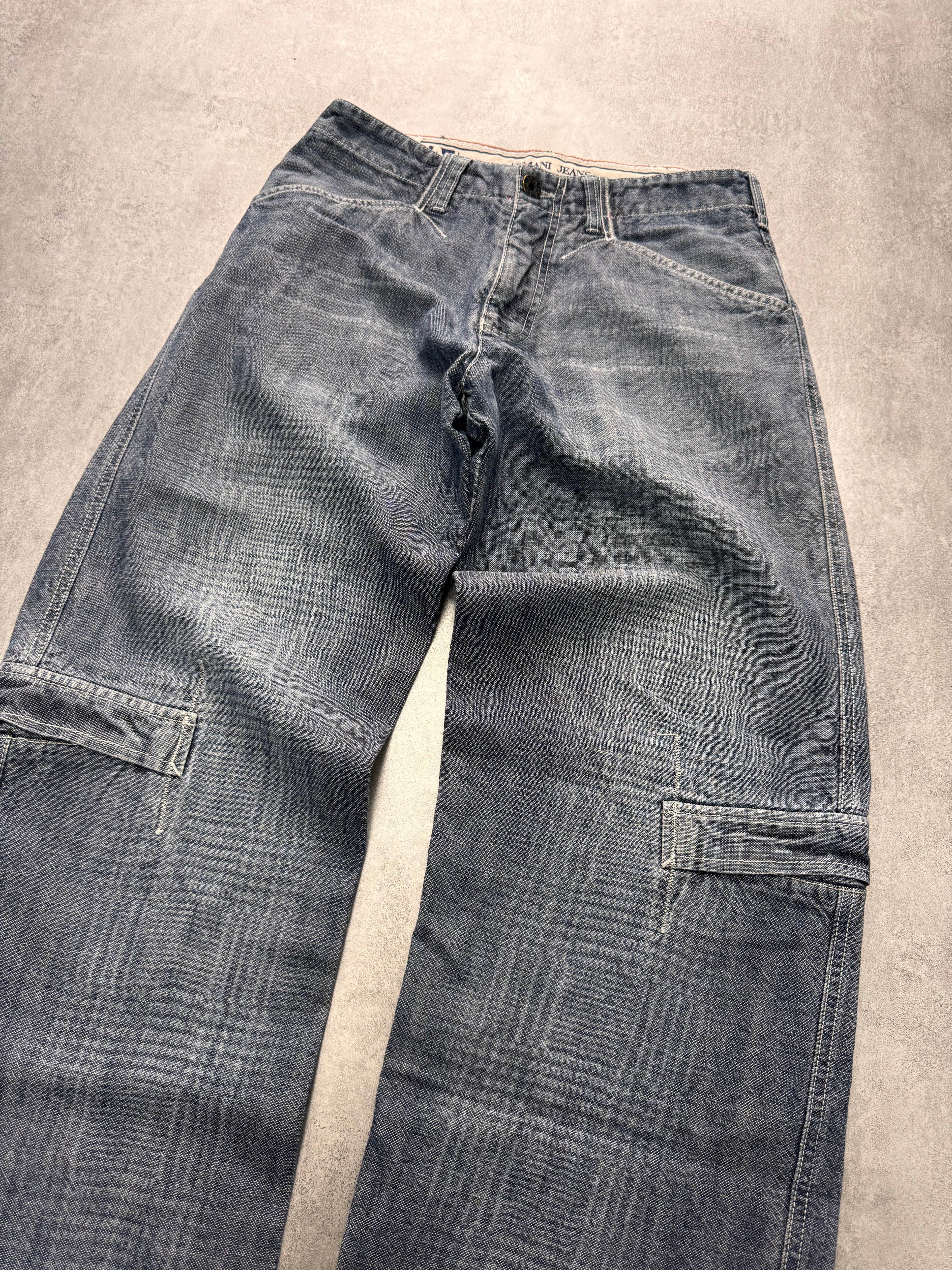 2000s Armani Wide Cargo Denim Jeans