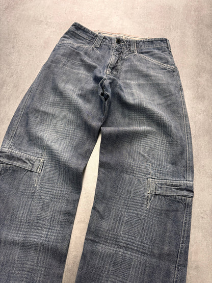 2000s Armani Wide Cargo Denim Jeans (M)