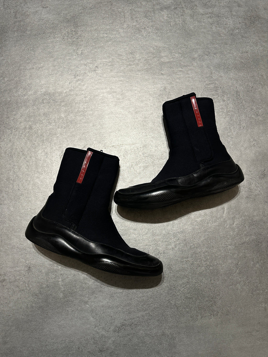 2000s Prada Luna Rossa Sport Black Boots