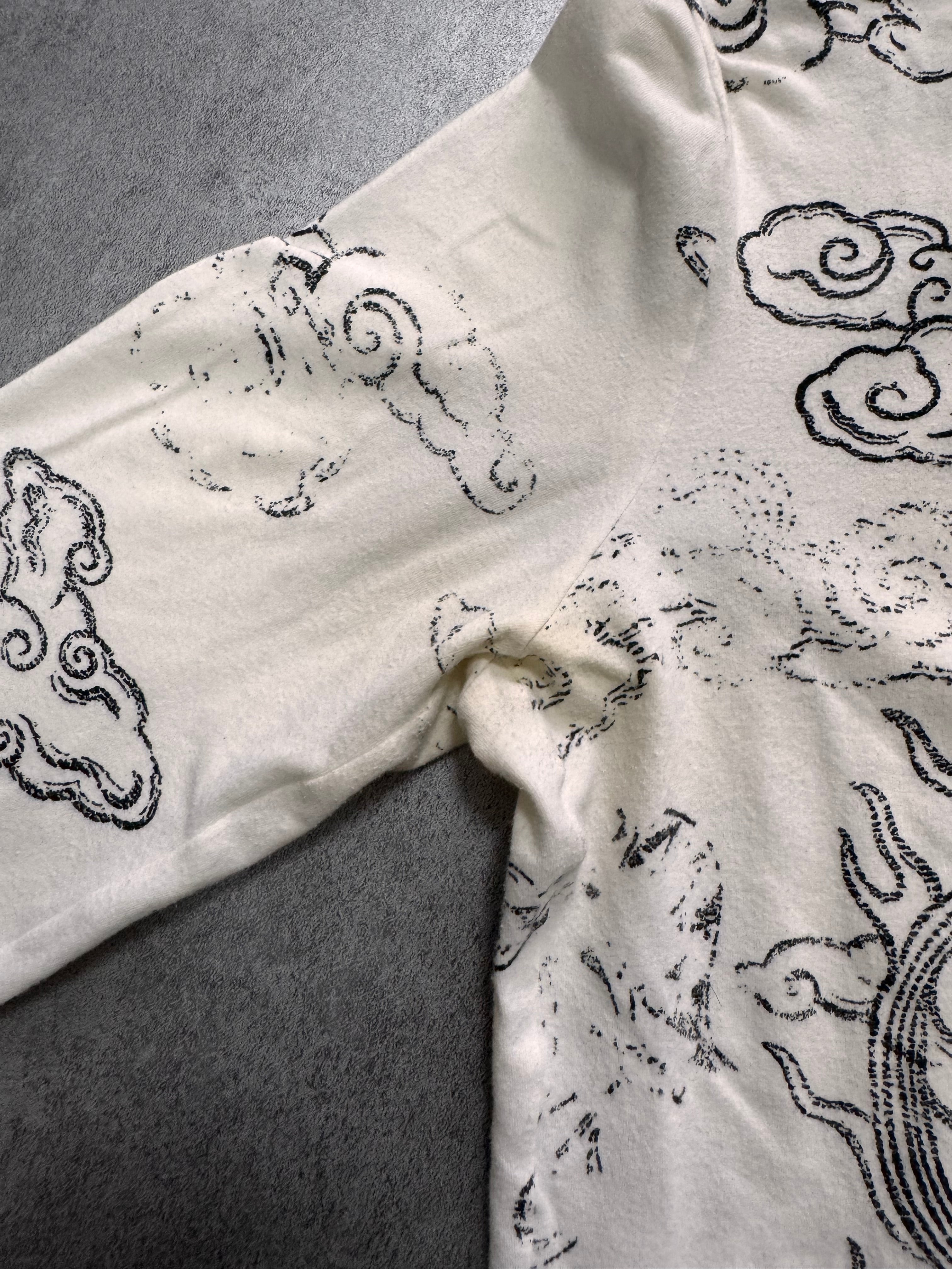 2000s Roberto Cavalli Asian Tatoos White Longsleeves