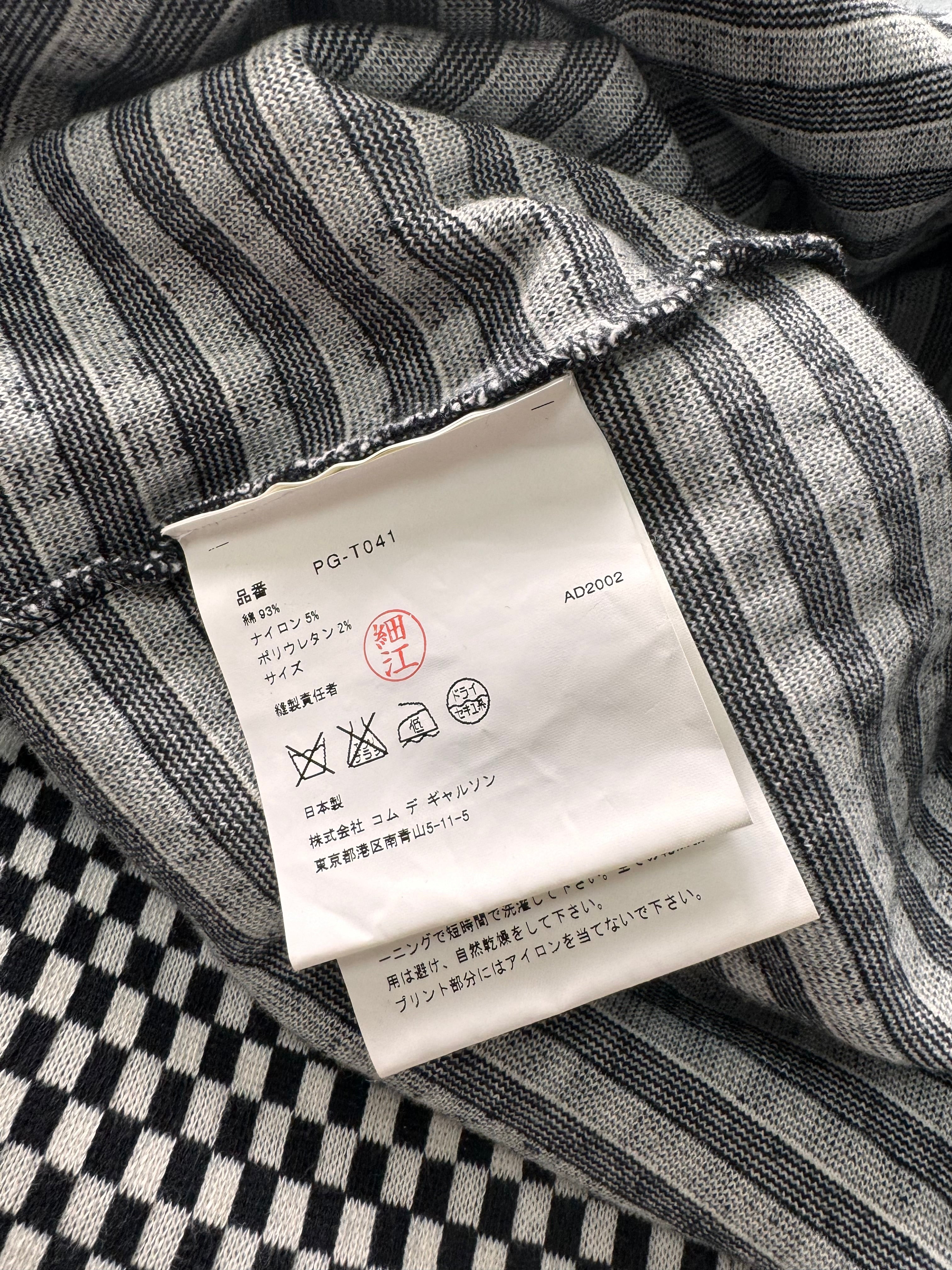 AW2002 Comme Des Garçons Homme Plus Black Checked Zipped Sweater