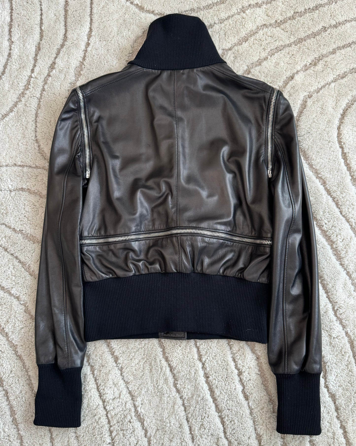 AW03 Dolce & Gabbana Utility Detachable Leather Jacket (XS)