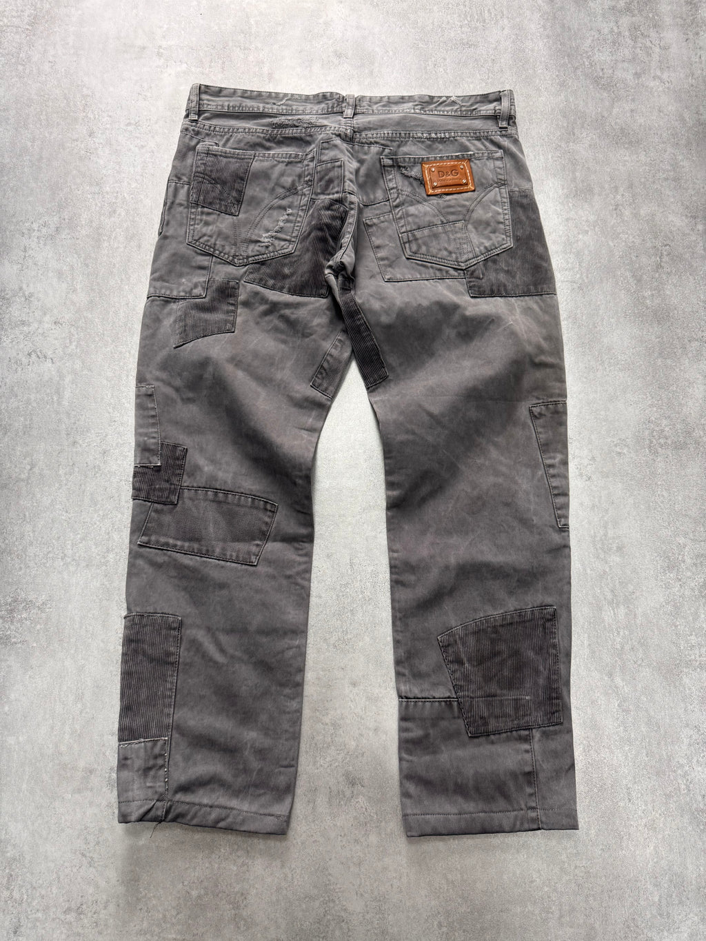 AW2011 Dolce & Gabbana Grey Patchwork Pants