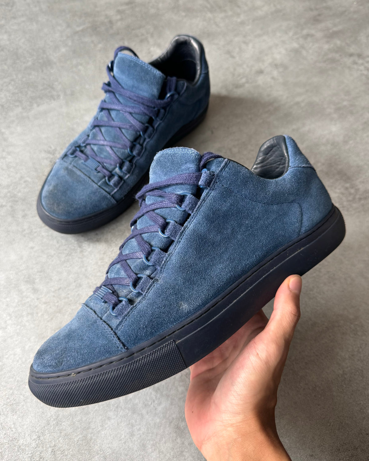 Arena Low Balenciaga Arena Blue Suede Balenciaga Arena Low Blue 