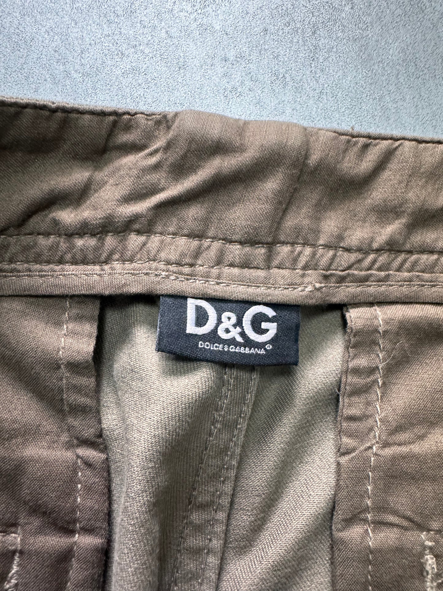 2000s Dolce & Gabbana Cargo Brown Pants (M)