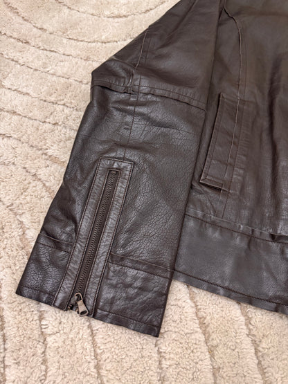 2000s Dolce & Gabbana Spy Leather Jacket (L/XL)