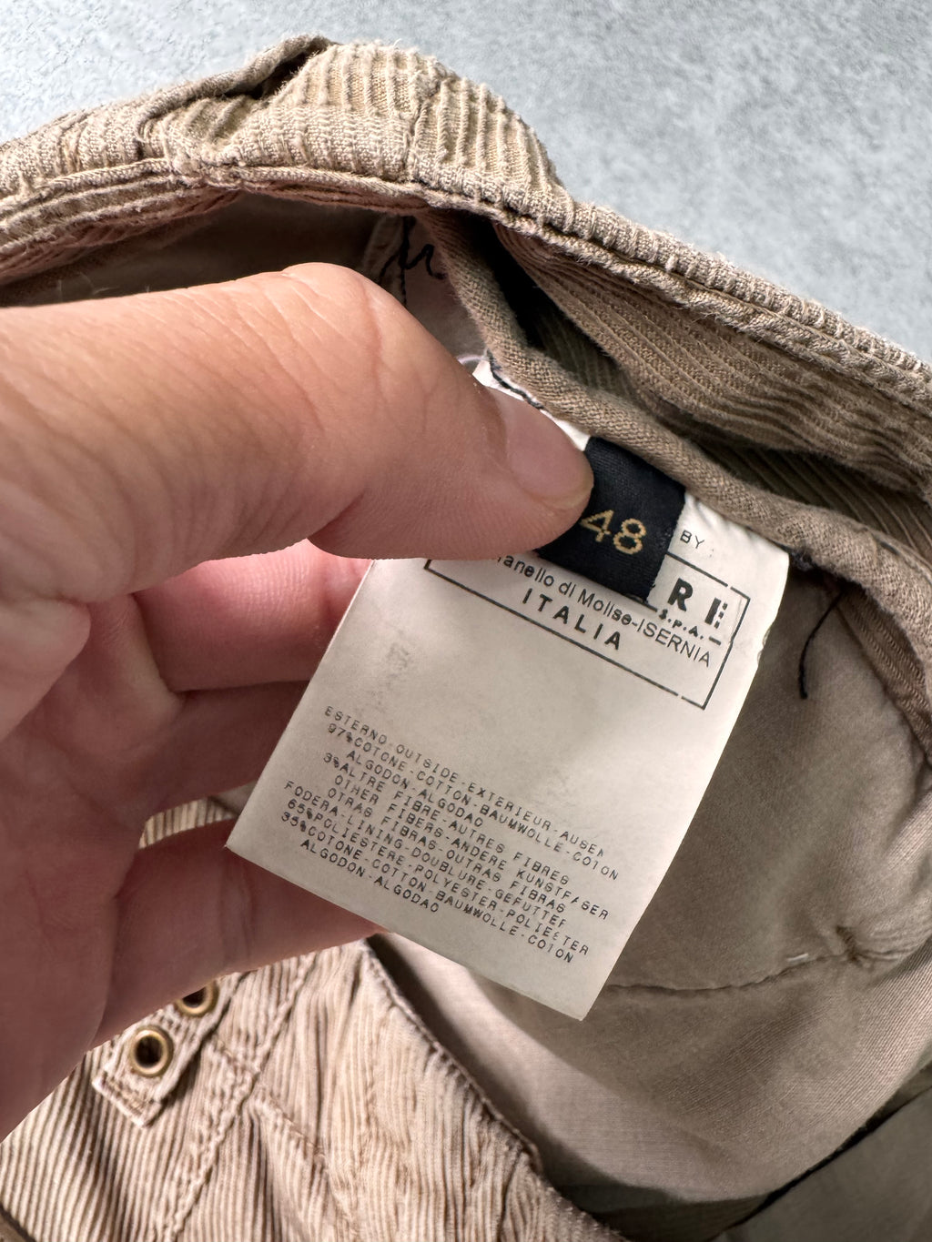 AW2006 Cavalli Cargo Velvet Beige Pants