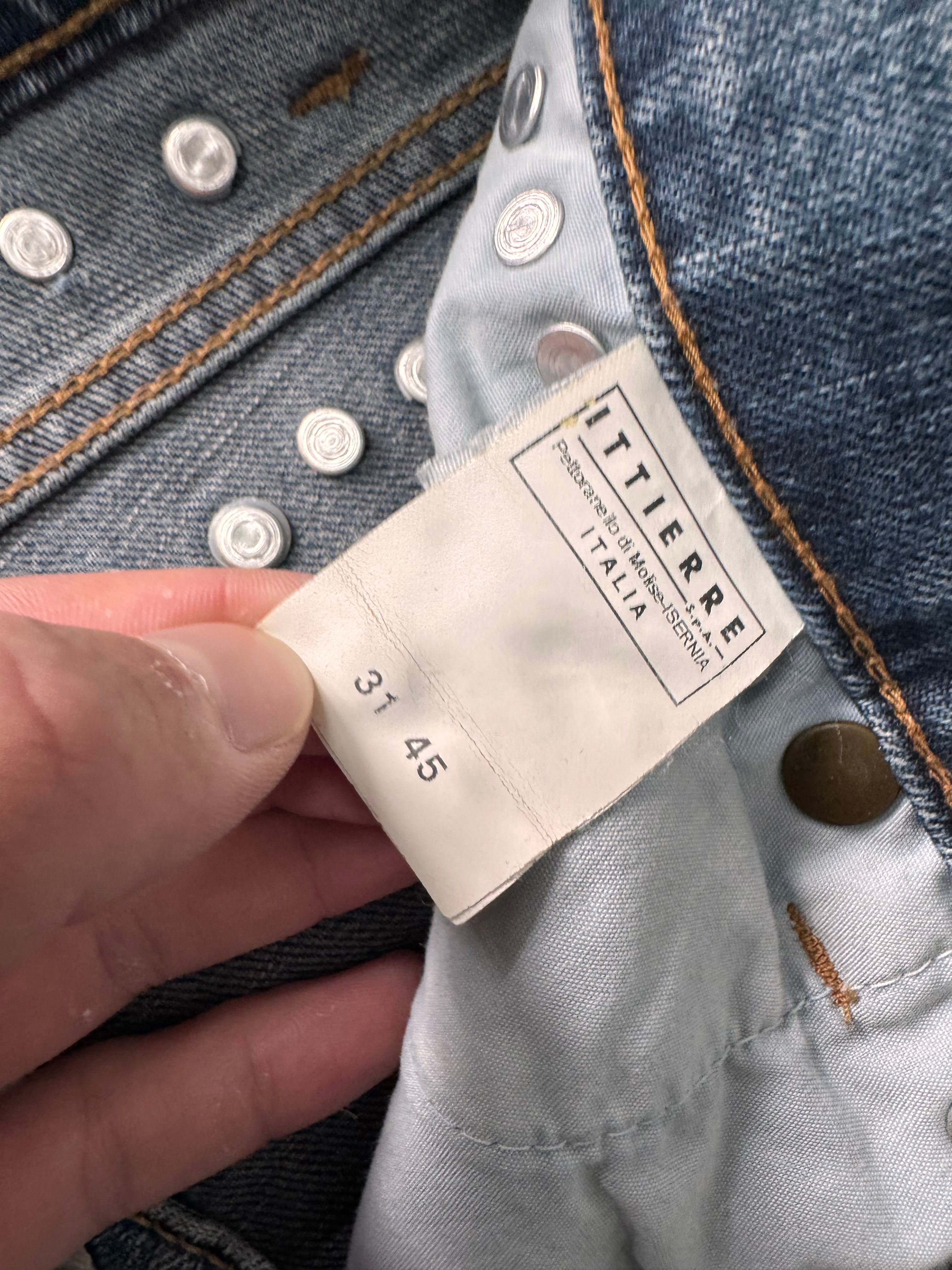 SS2008 Cavalli Studded Sun Faded Denim Jeans