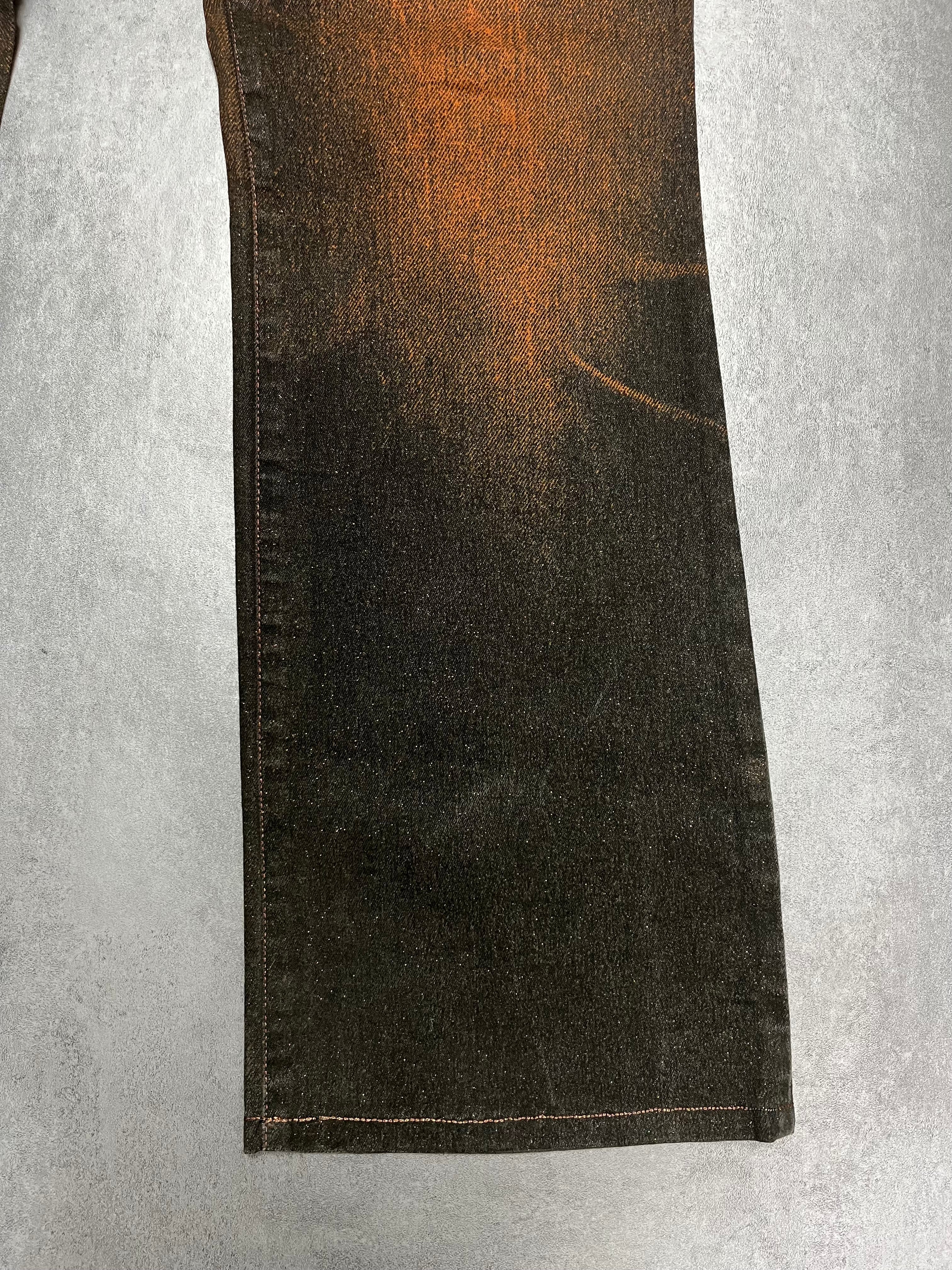 AW2001 Cavalli Overprinted Copper Black Pants