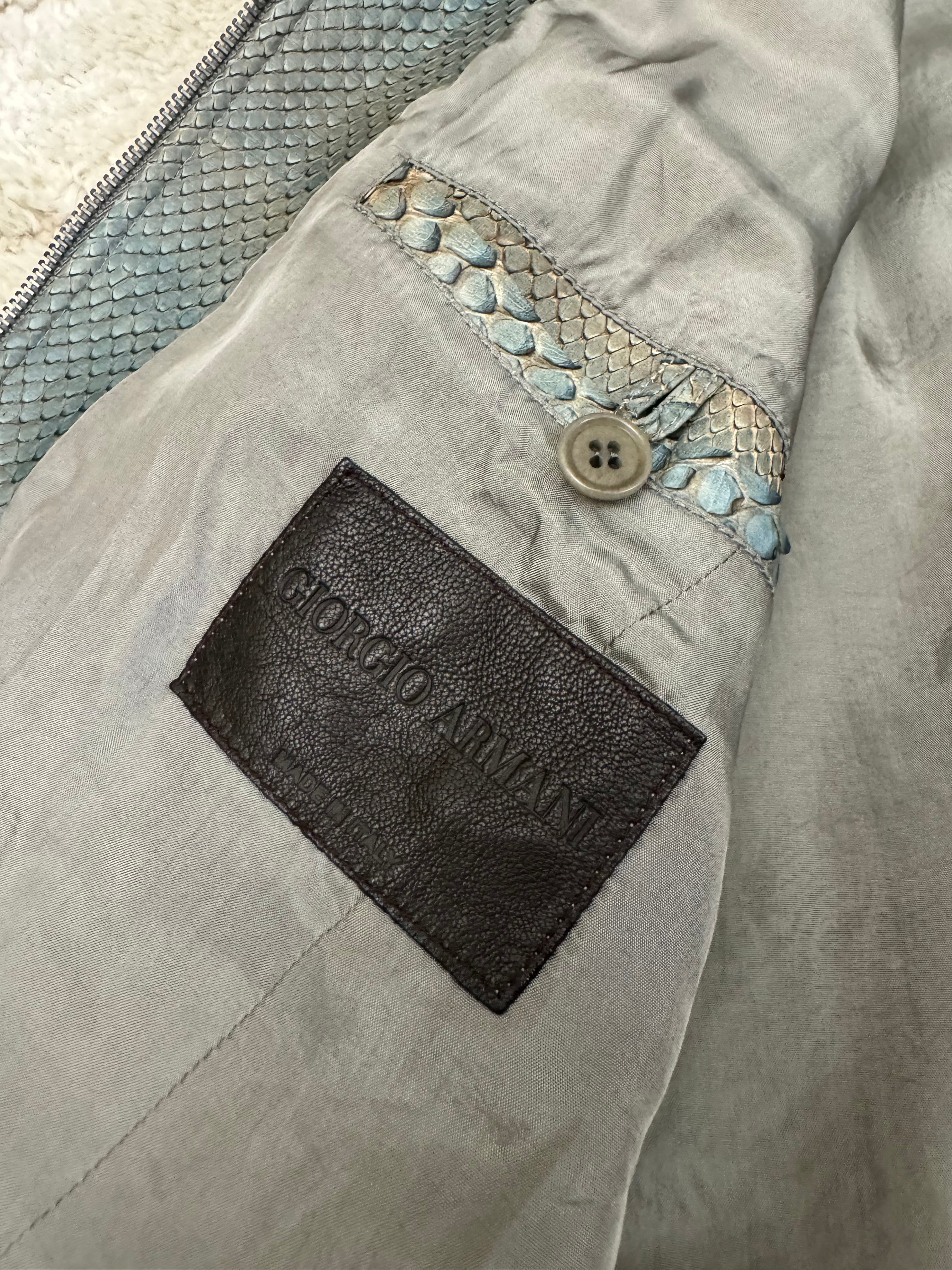 SS2011 Giorgio Armani Aurora Borealis Python Leather Jacket