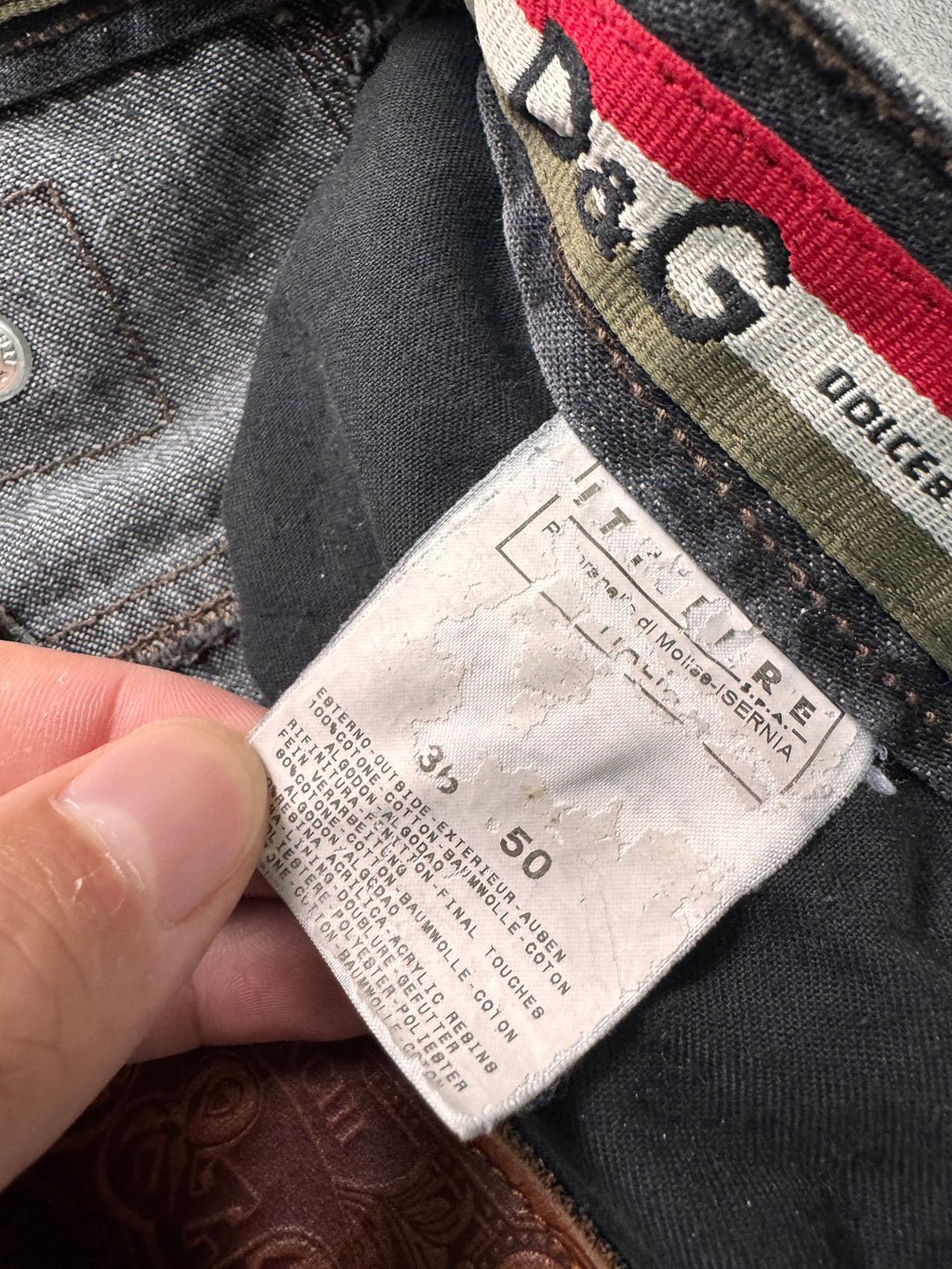 AW2004 Dolce & Gabbana Military Harness Cargo Grey Denim Jeans