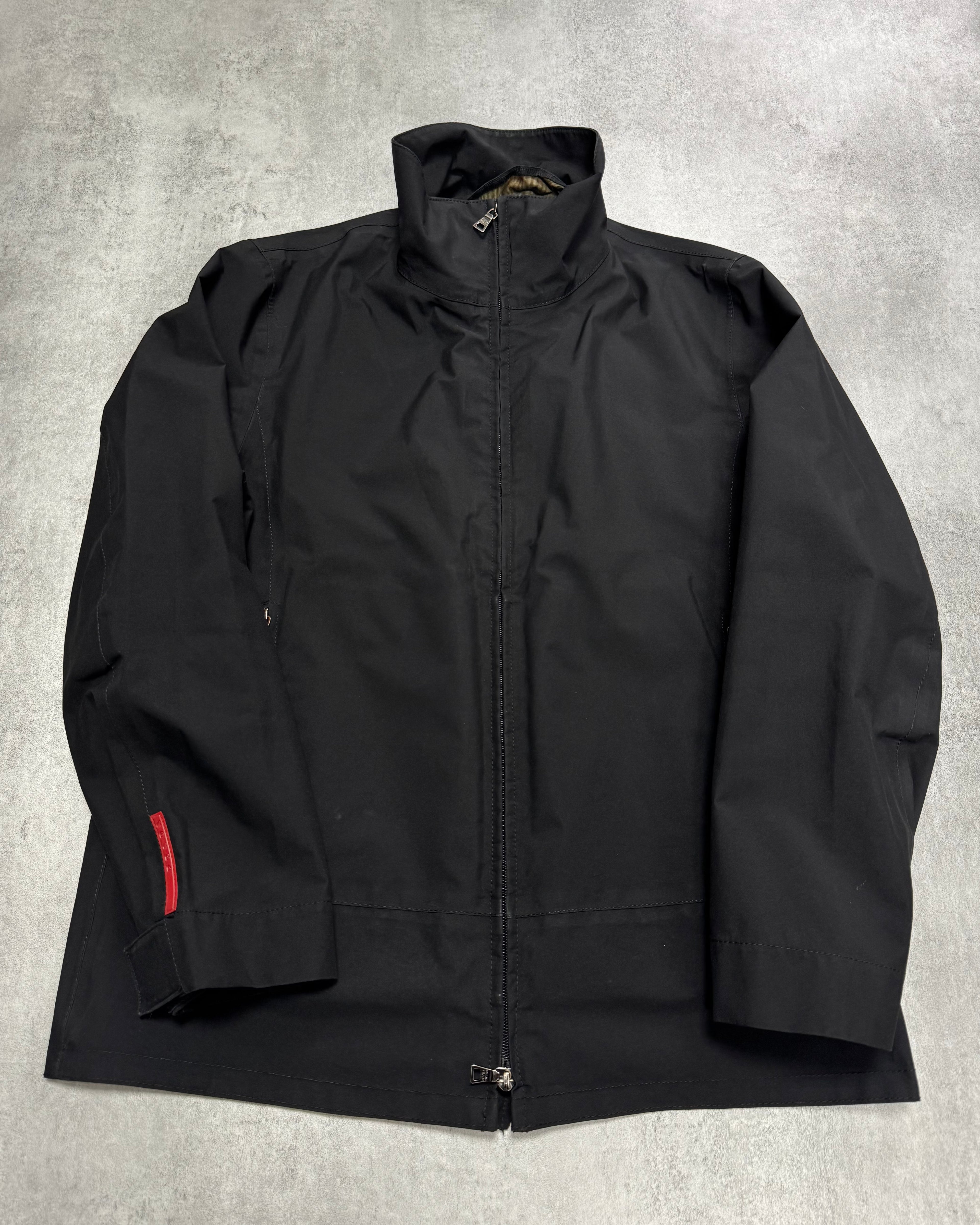 2000s Prada Technical Nylon Black Jacket