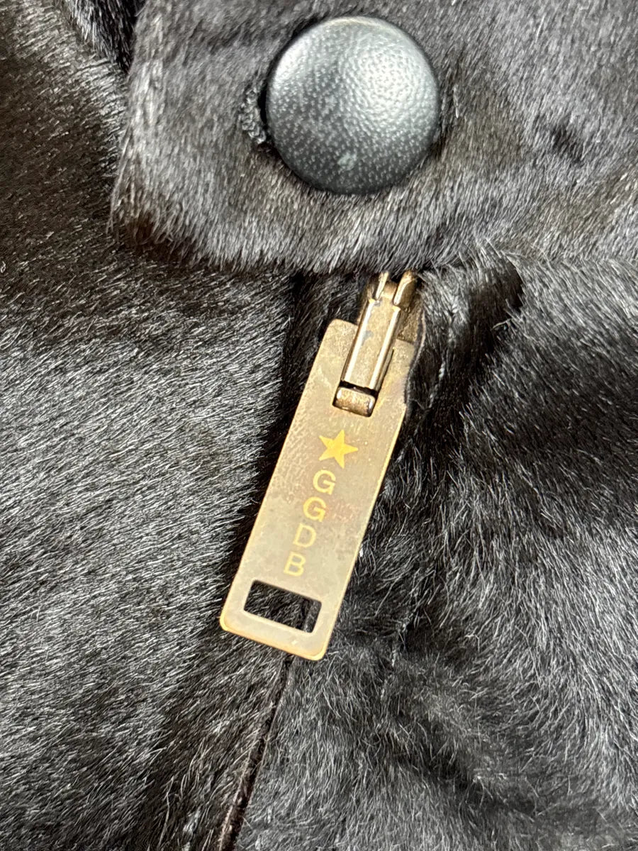 2018 Golden Goose Brown Black Pony HairLeather  Zip-Up Bomber Jacket BEsNerkD 6
