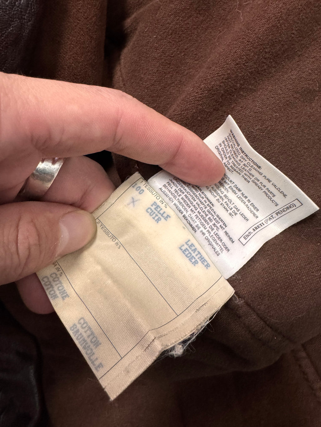 1990s Giorgio Armani Brown Leather Long Coat