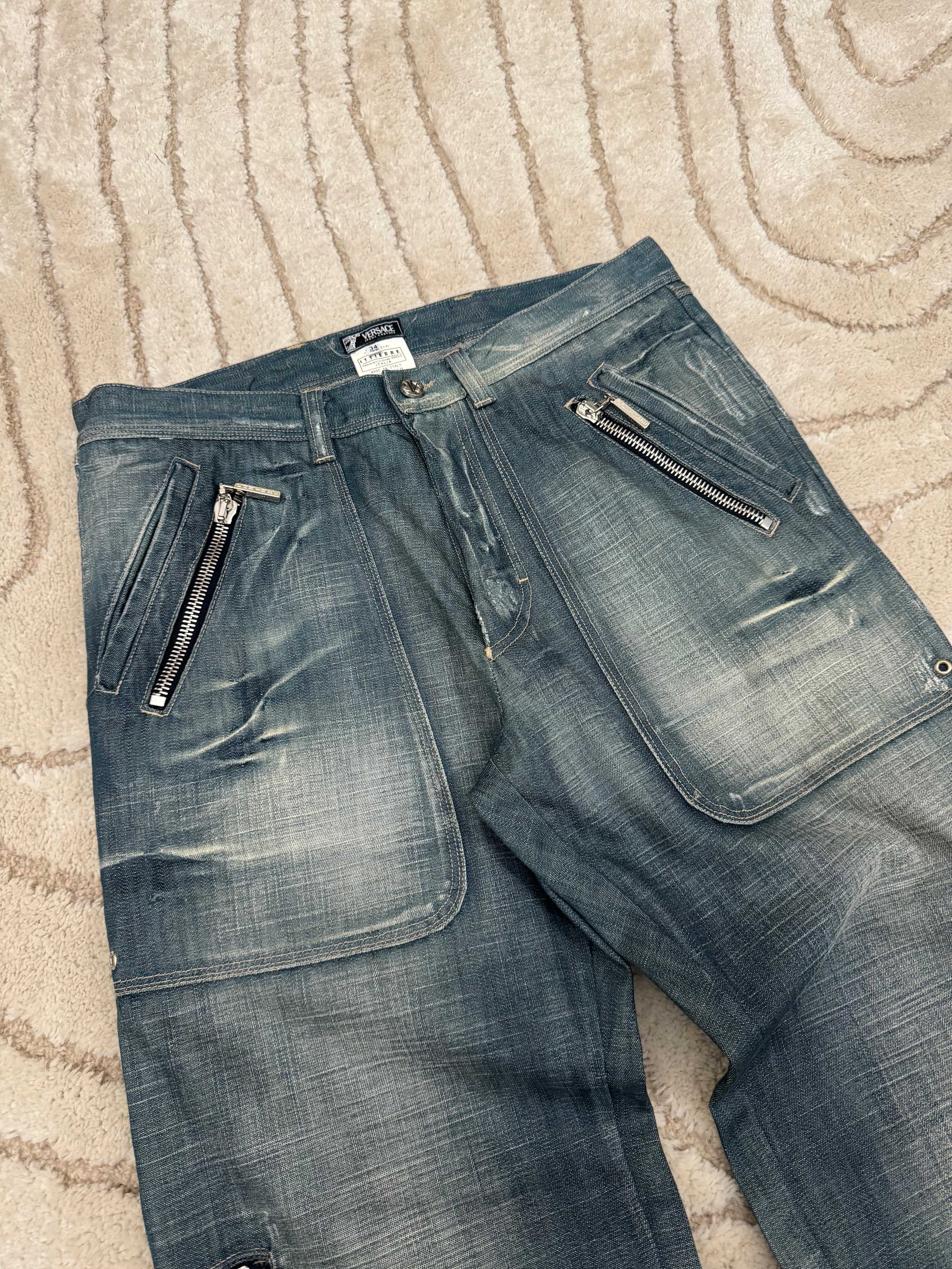 FW2005 Versace Cargo Denim Pants (L)