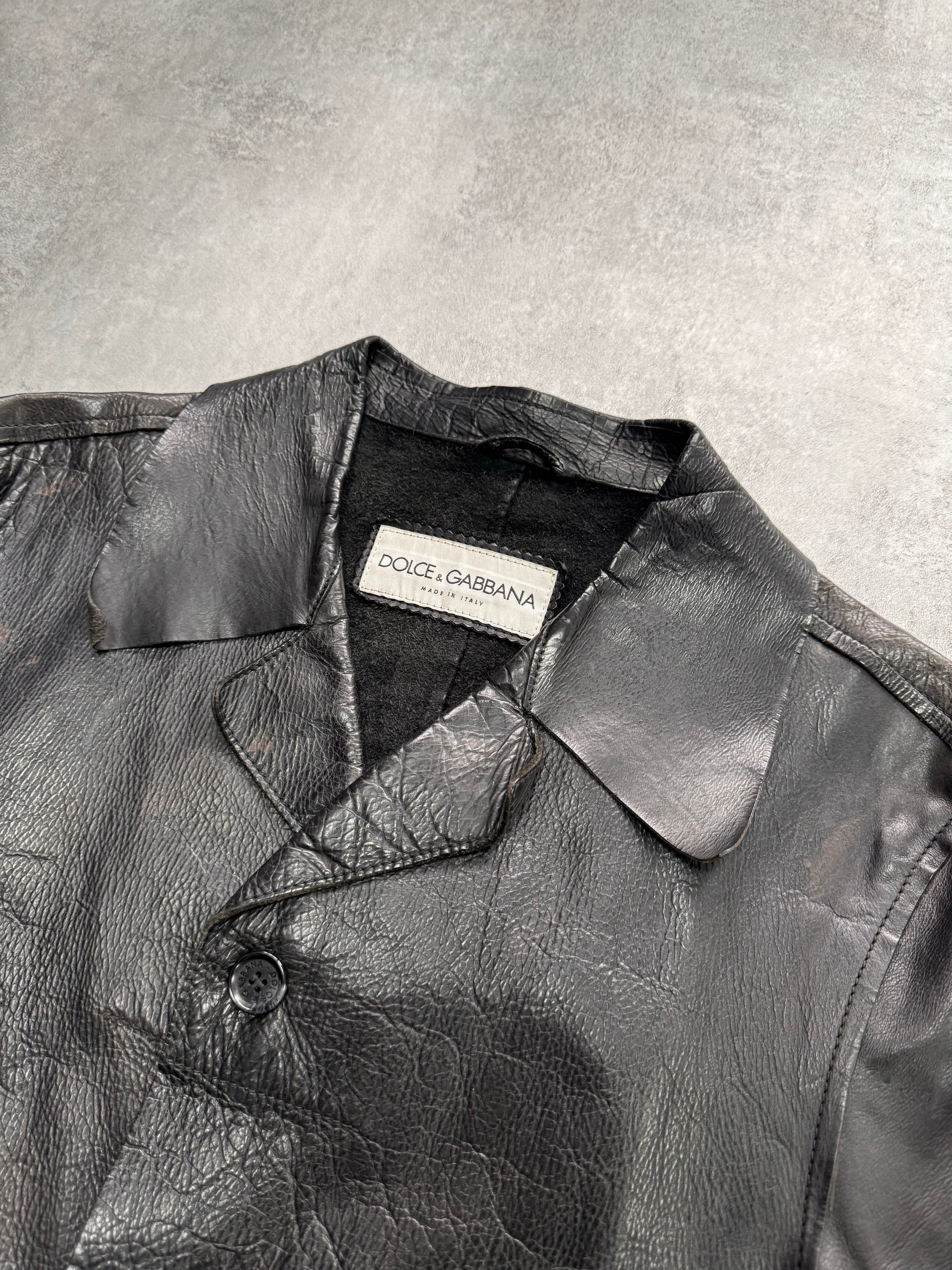FW1998 Dolce & Gabbana Minimalist Elegance Leather Jacket