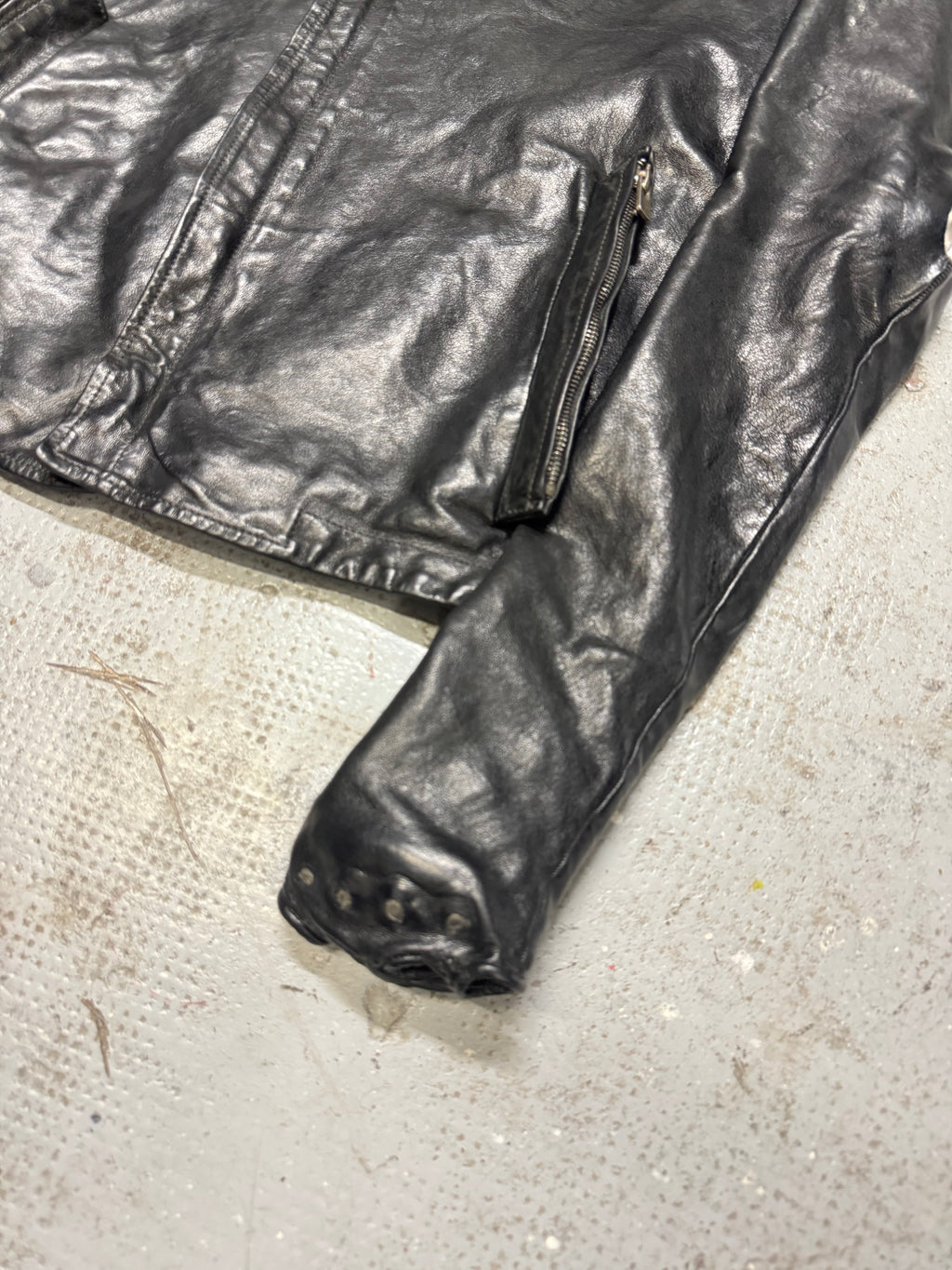 Carol Christian Poell Gloved Prosthetic Elbow Black Leather Jacket