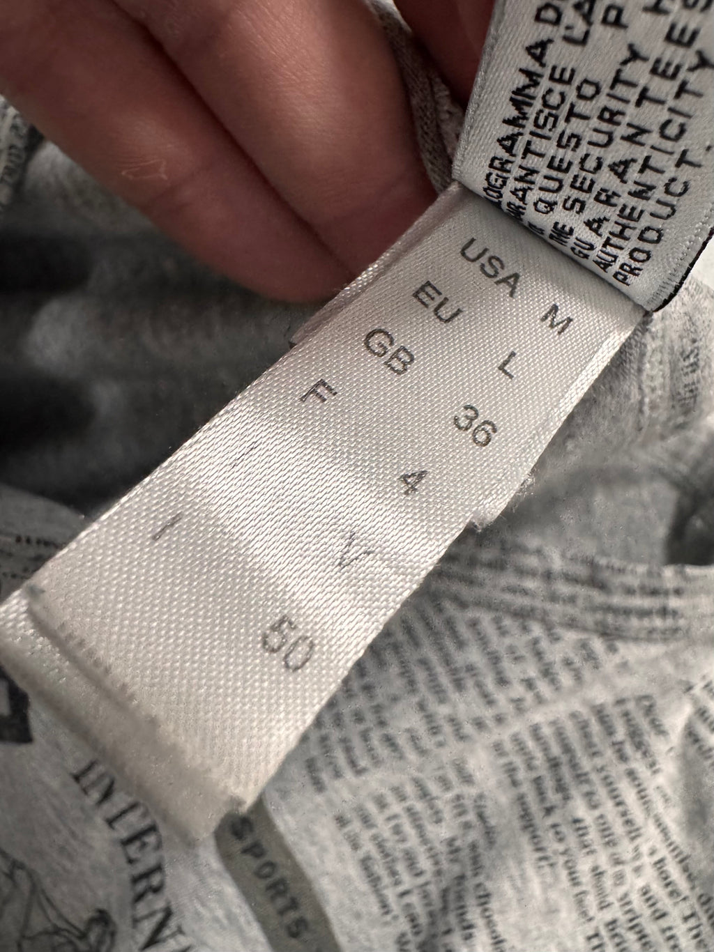 2000s John Galliano Newspaper Grey Longsleeves