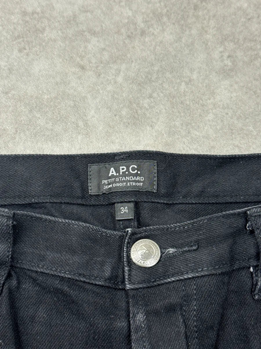 A.P.C. Black Faded Straight Leg Denim Jeans BGGROZzl 10